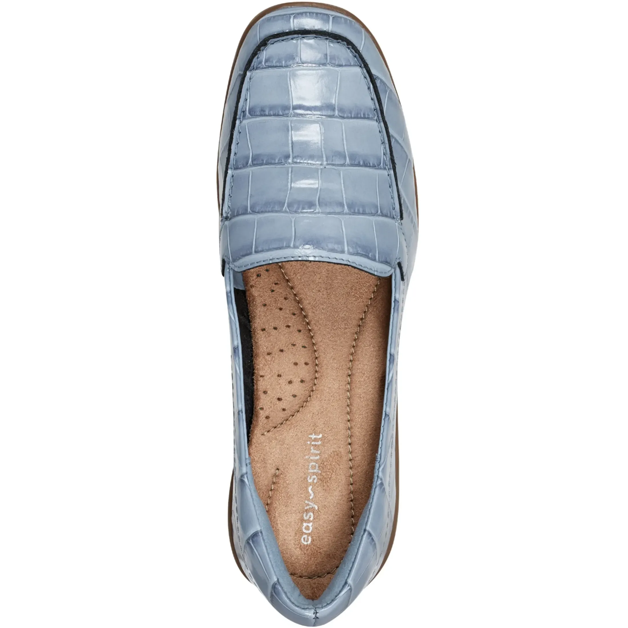 eFlex|eFlex>Easy Spirit Abide Casual Flats Light Blue Croco