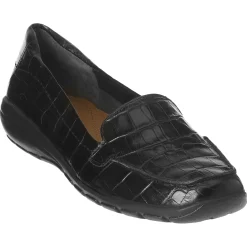 eFlex|eFlex>Easy Spirit Abide Croco Print Casual Flats Black Croco Print