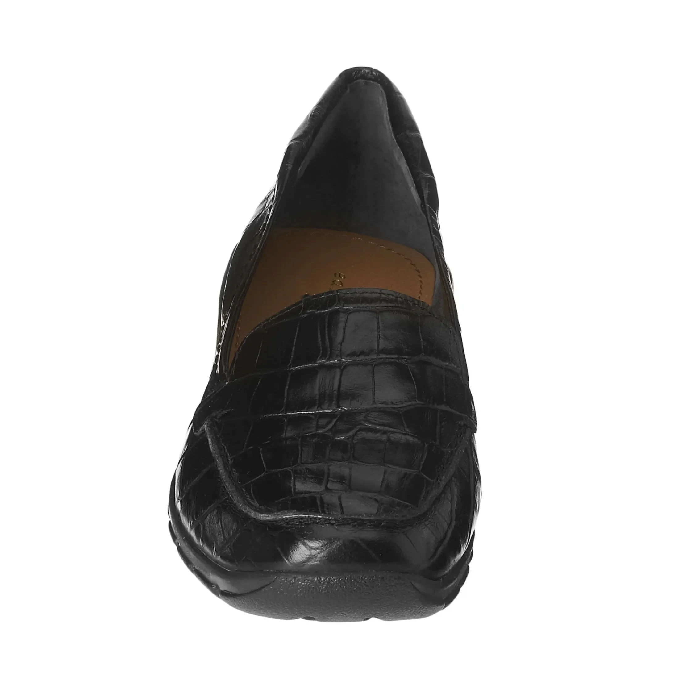 eFlex|eFlex>Easy Spirit Abide Croco Print Casual Flats Black Croco Print