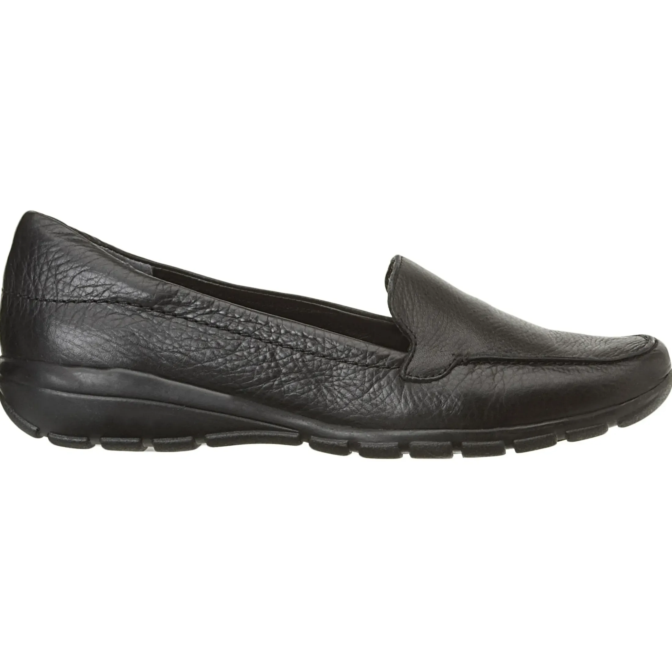 eFlex|eFlex>Easy Spirit Abide Leather Casual Flats Black Leather