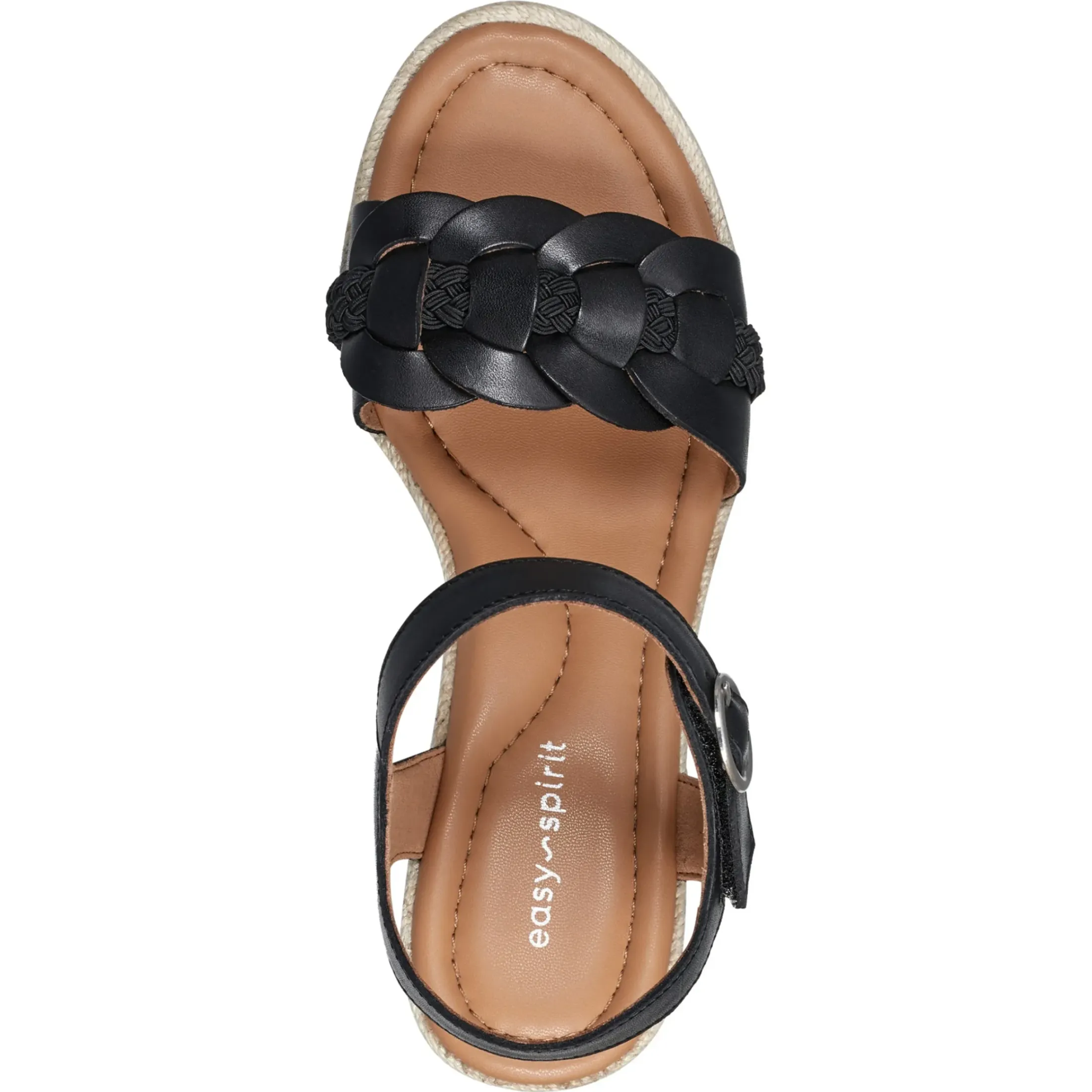 Dress|Sandals>Easy Spirit Aisha Espadrille Wedge Sandals Black