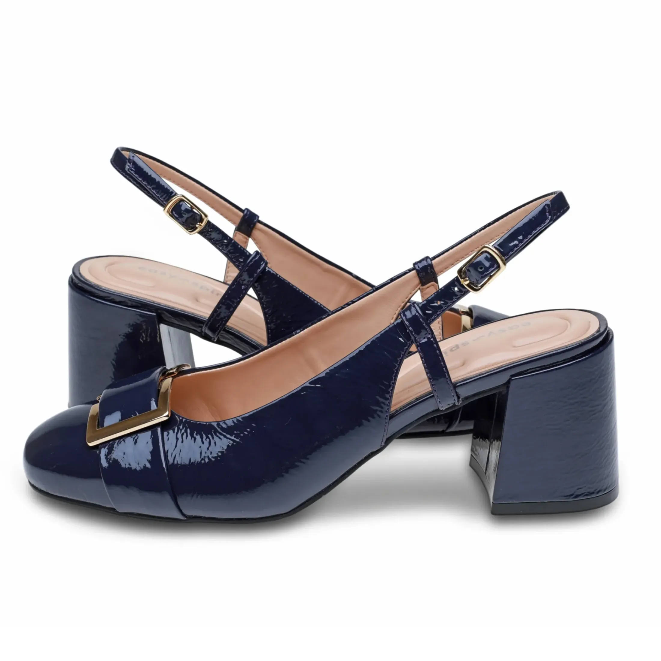 Pumps|Pumps>Easy Spirit Alissa Slingback Pumps Navy Patent Leather
