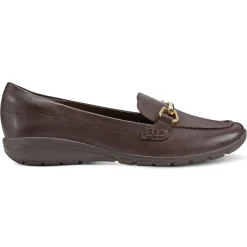 eFlex|eFlex>Easy Spirit Amalie Casual Loafers Dark Brown Leather