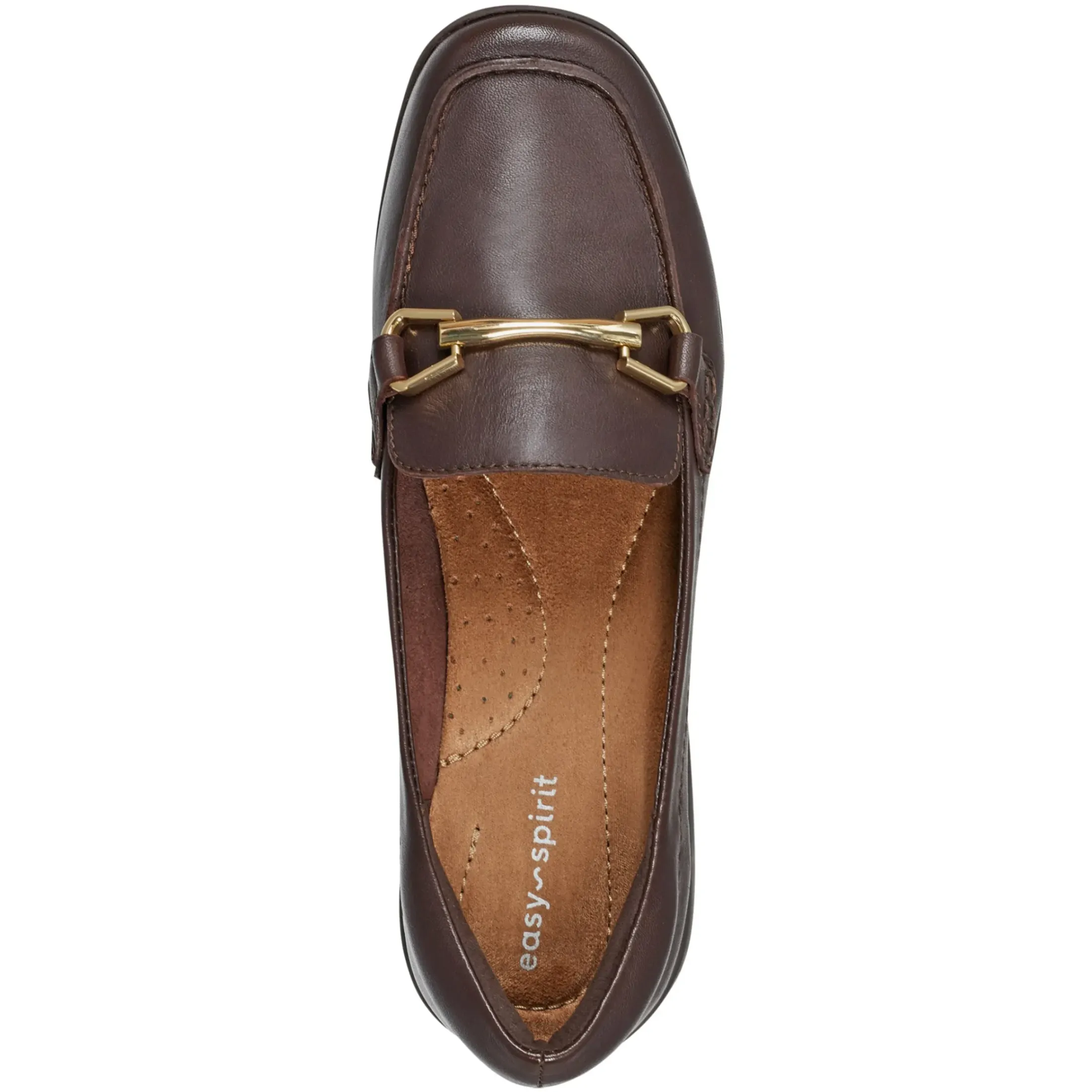 eFlex|eFlex>Easy Spirit Amalie Casual Loafers Dark Brown Leather