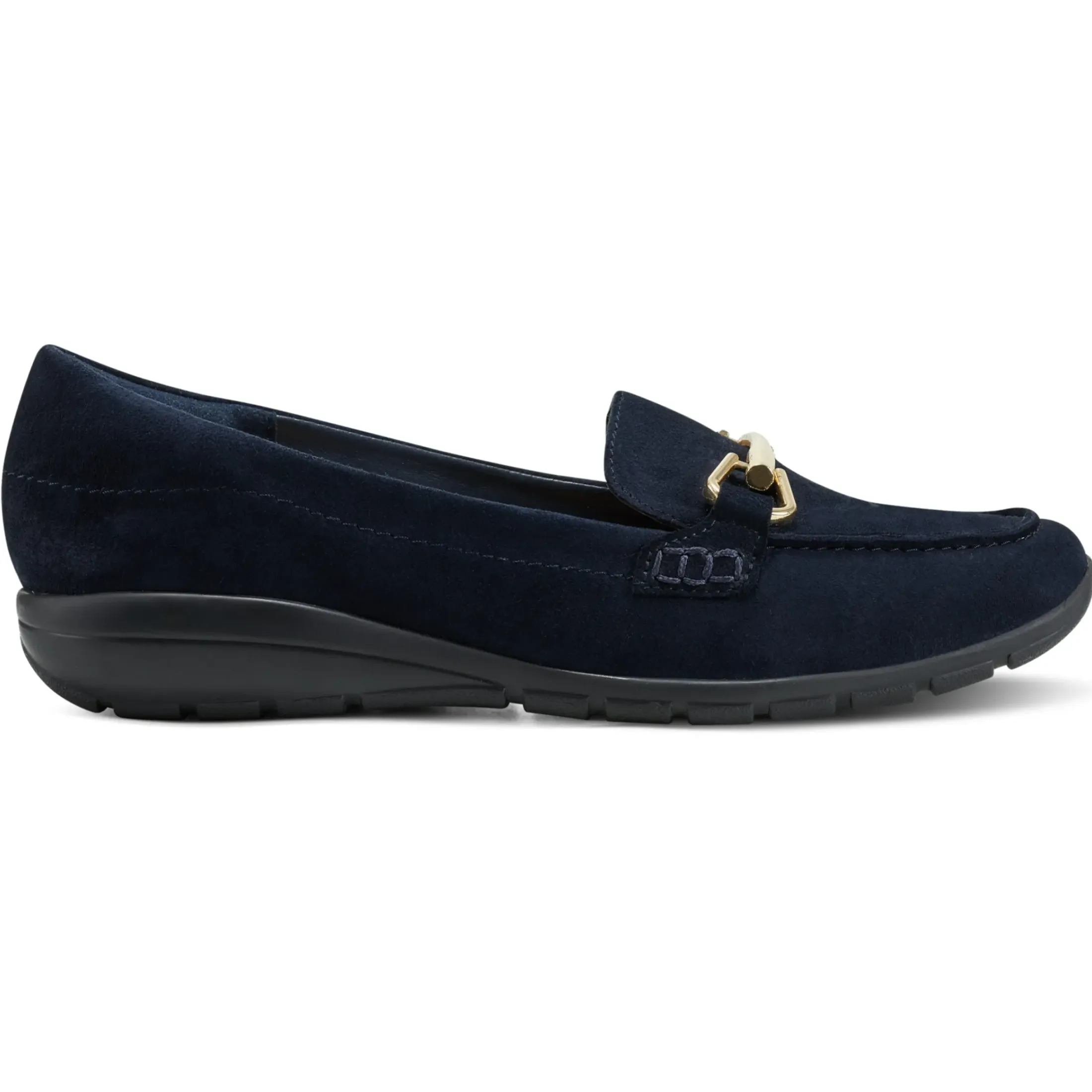 eFlex|eFlex>Easy Spirit Amalie Casual Loafers Dark Blue Suede