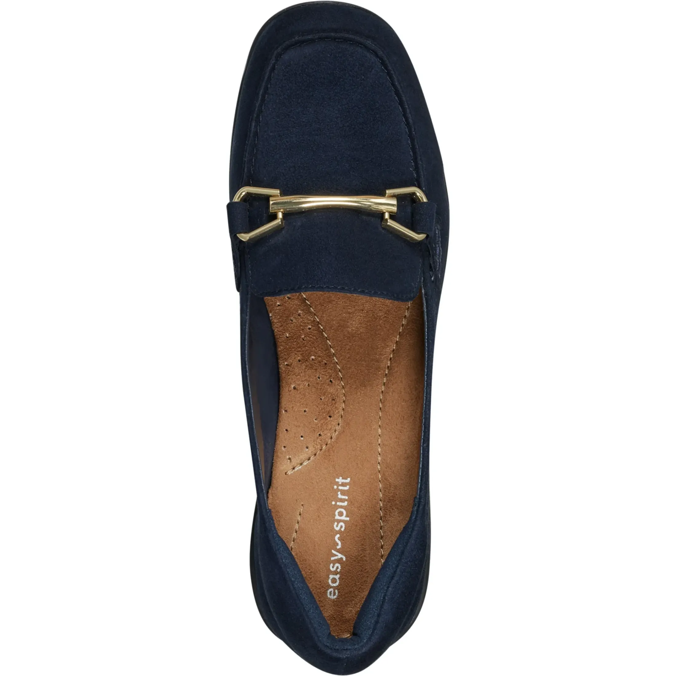 eFlex|eFlex>Easy Spirit Amalie Casual Loafers Dark Blue Suede