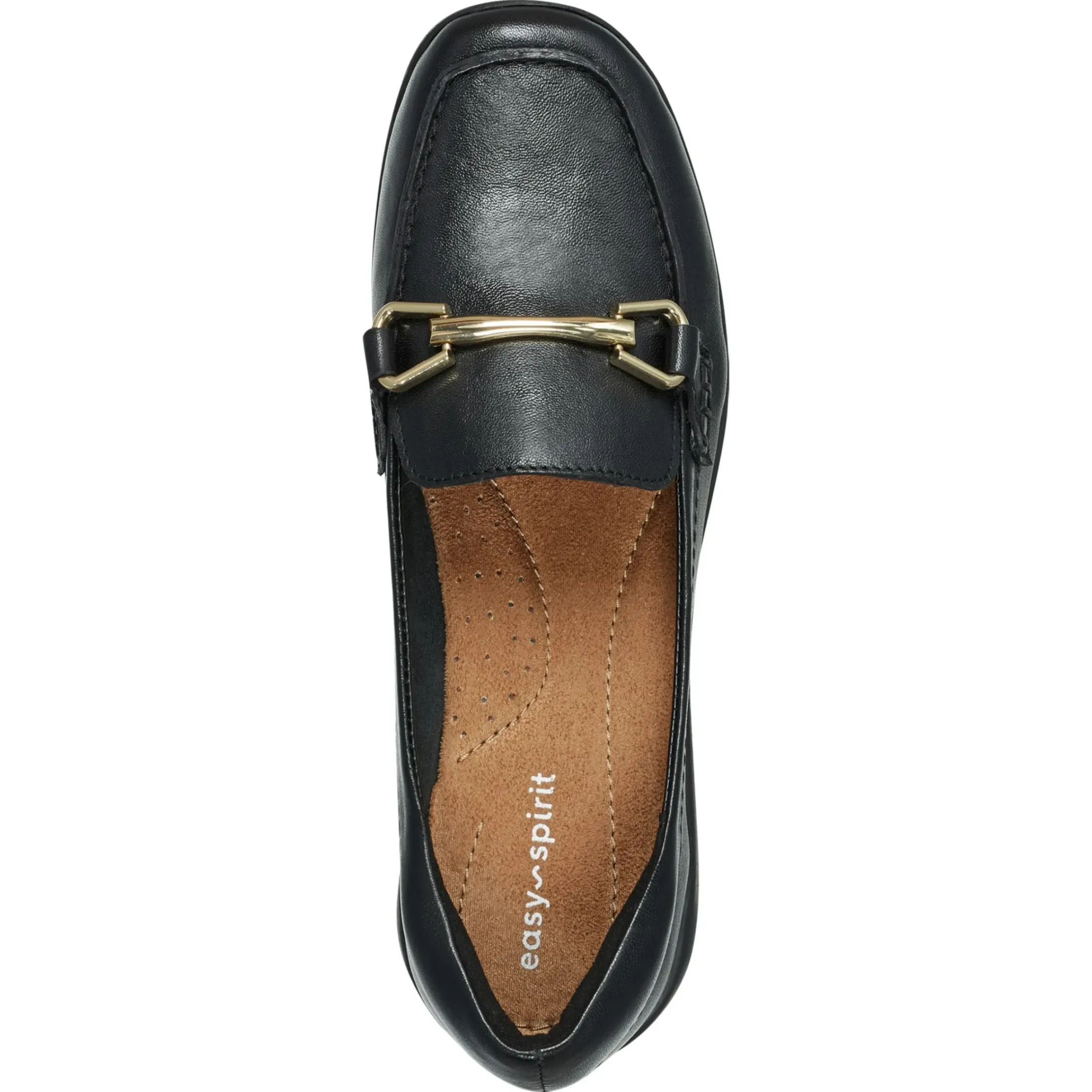 eFlex|eFlex>Easy Spirit Amalie Casual Loafers Black Leather