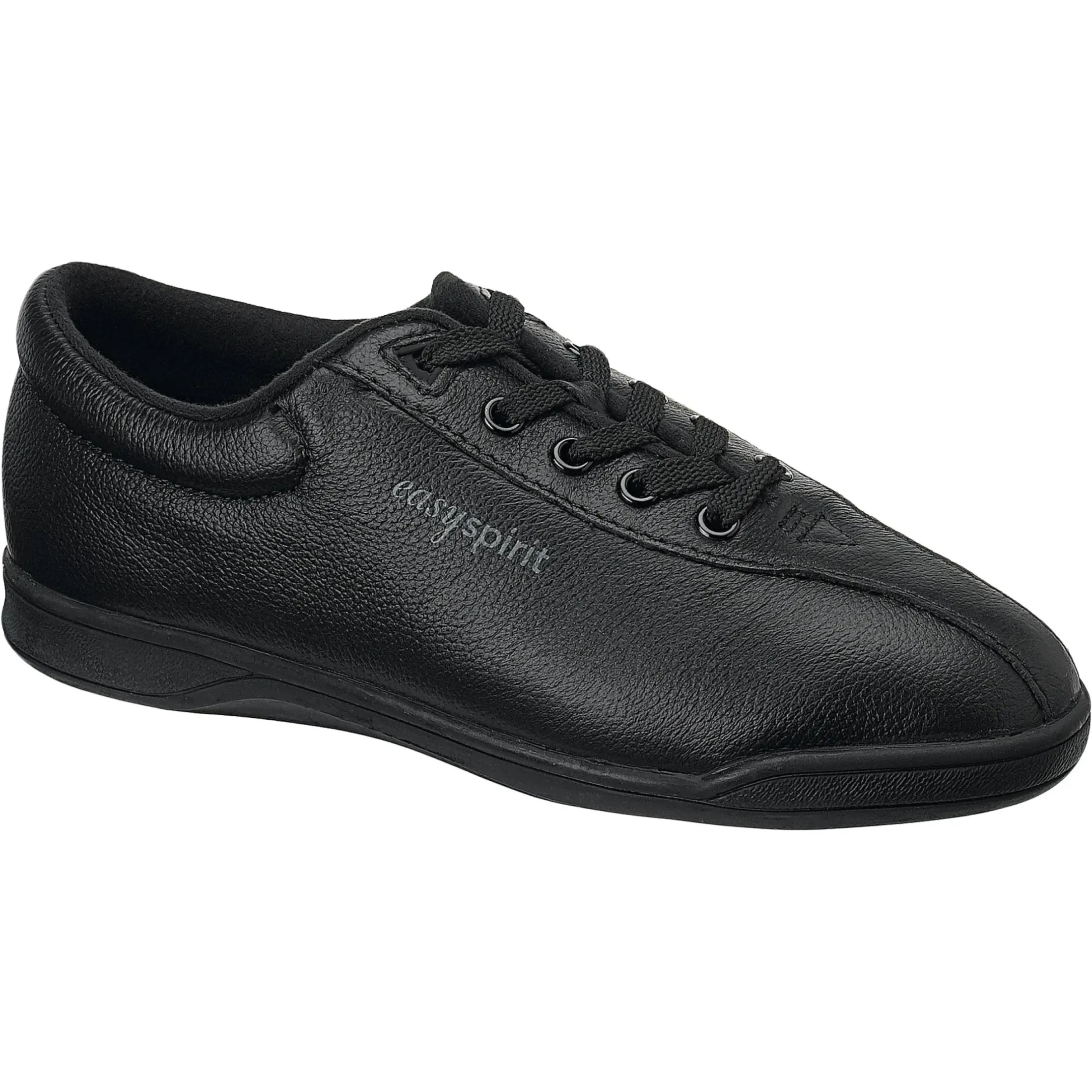Sneakers|Sneakers>Easy Spirit AP1 Leather Walking Shoes Black Leather