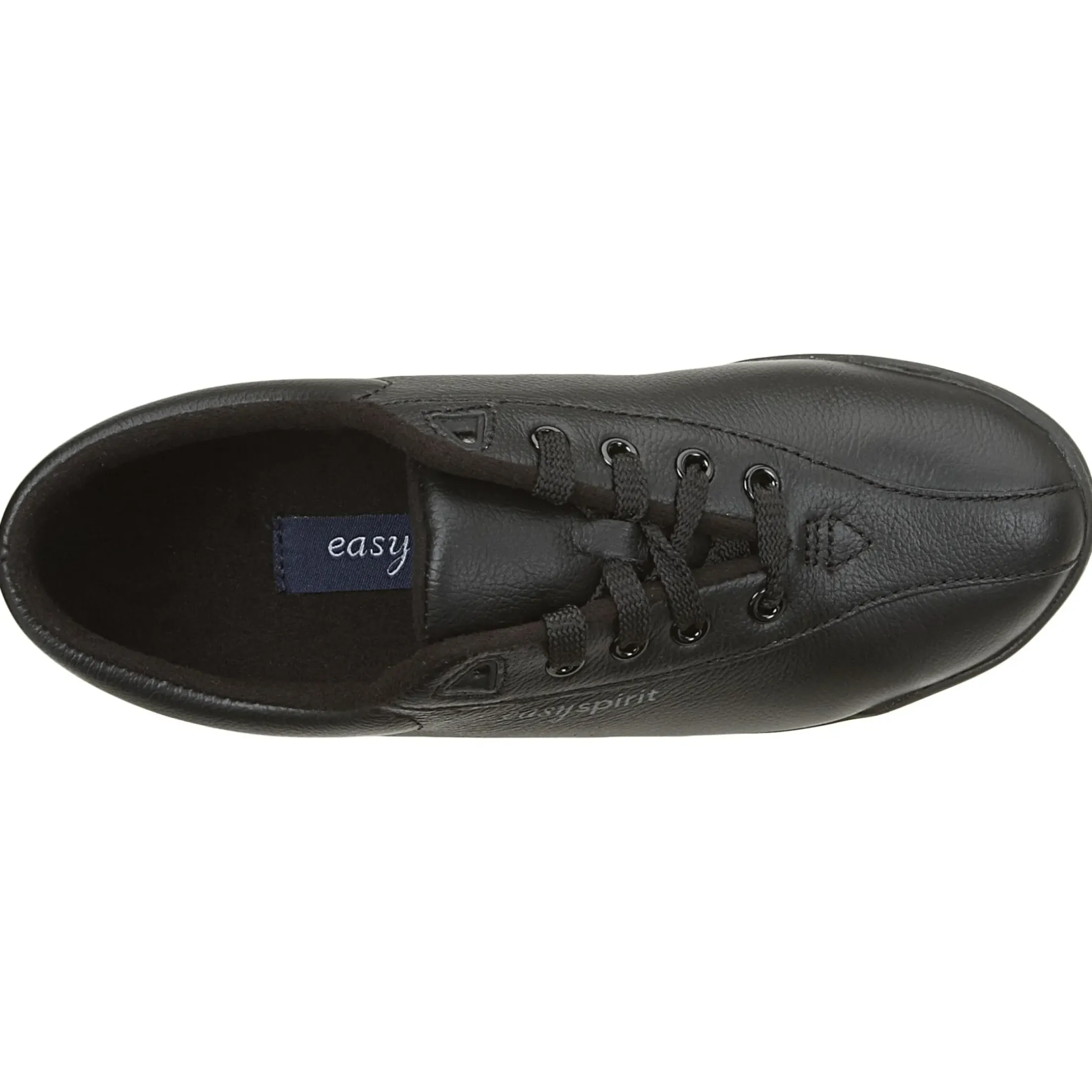 Sneakers|Sneakers>Easy Spirit AP1 Leather Walking Shoes Black Leather