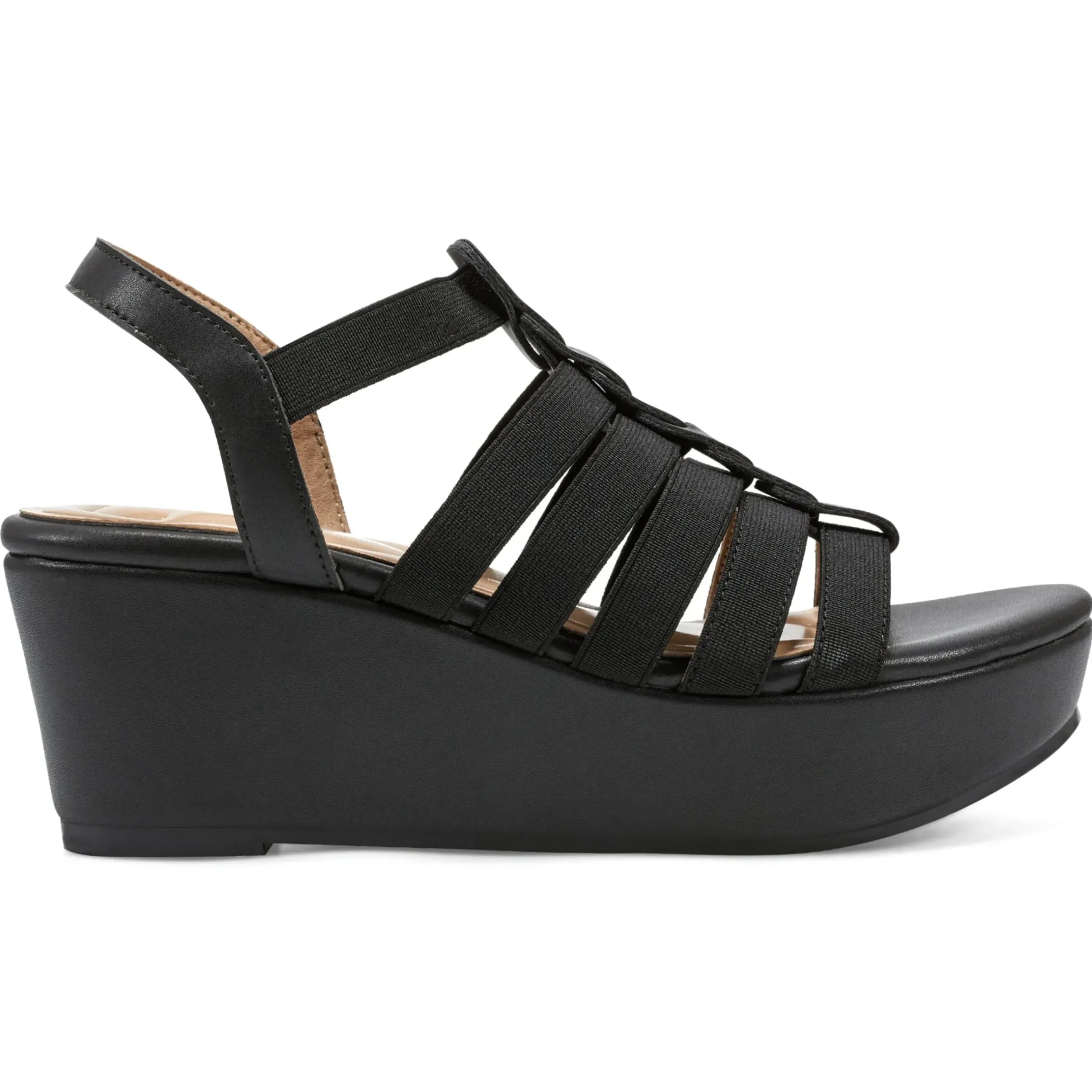 Dress|Sandals>Easy Spirit Avinna Platform Wedge Sandals Black