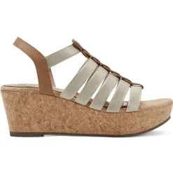 Dress|Sandals>Easy Spirit Avinna Platform Wedge Sandals Gold/Natural