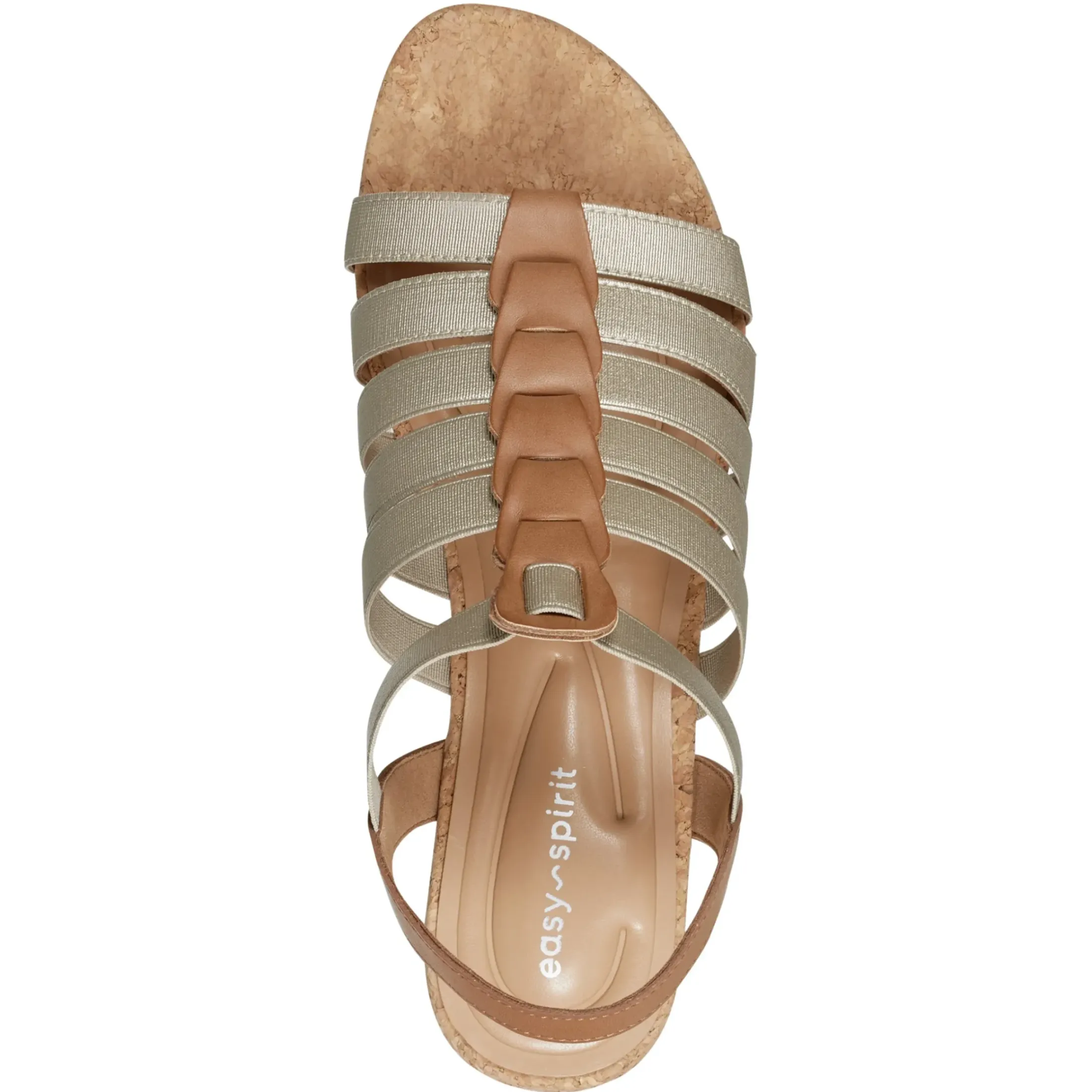 Dress|Sandals>Easy Spirit Avinna Platform Wedge Sandals Gold/Natural