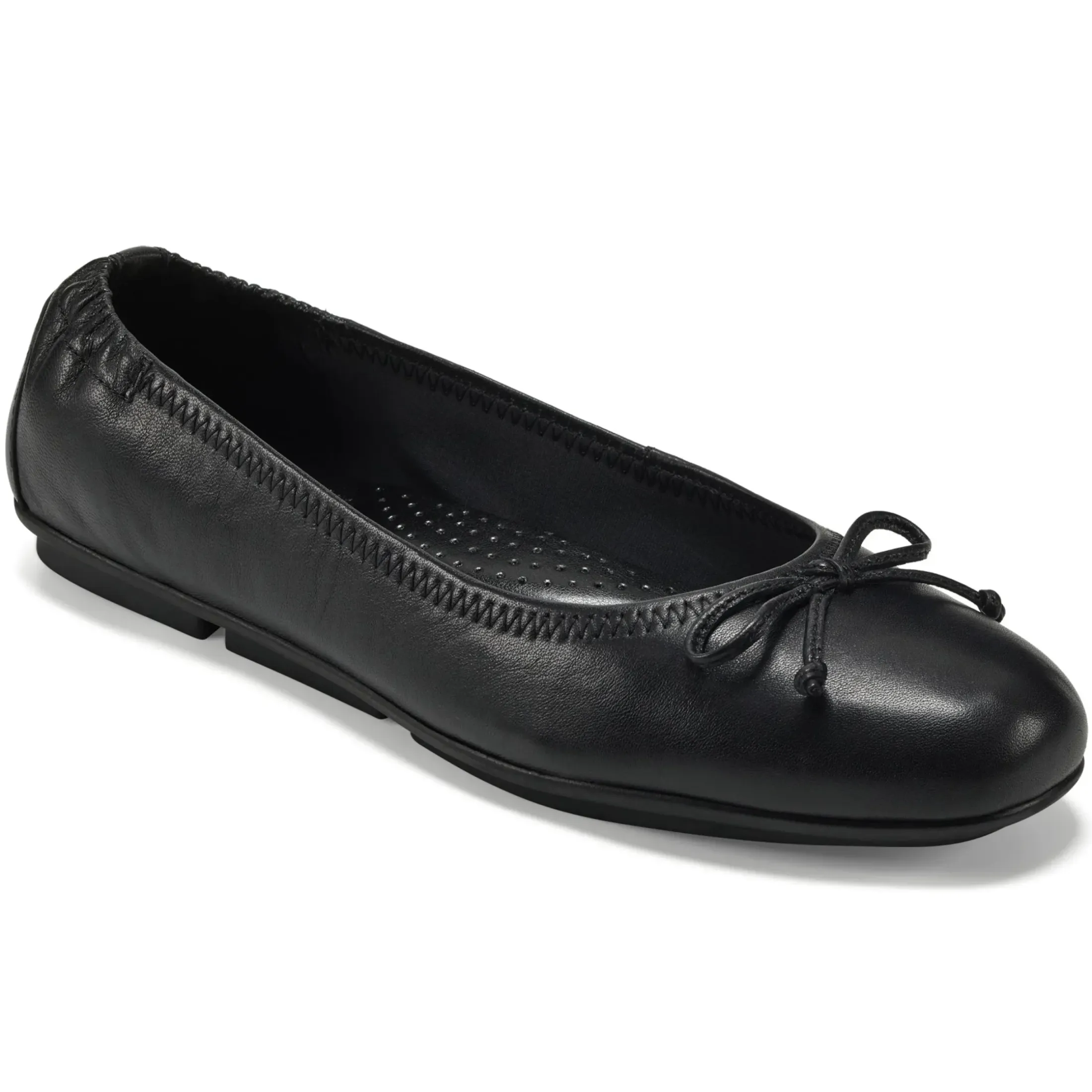 eFlex|eFlex>Easy Spirit Baily Ballet Flats Black Leather