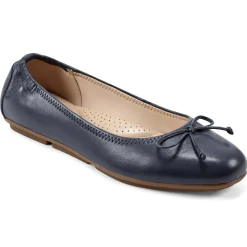 eFlex|eFlex>Easy Spirit Baily Ballet Flats Navy Leather