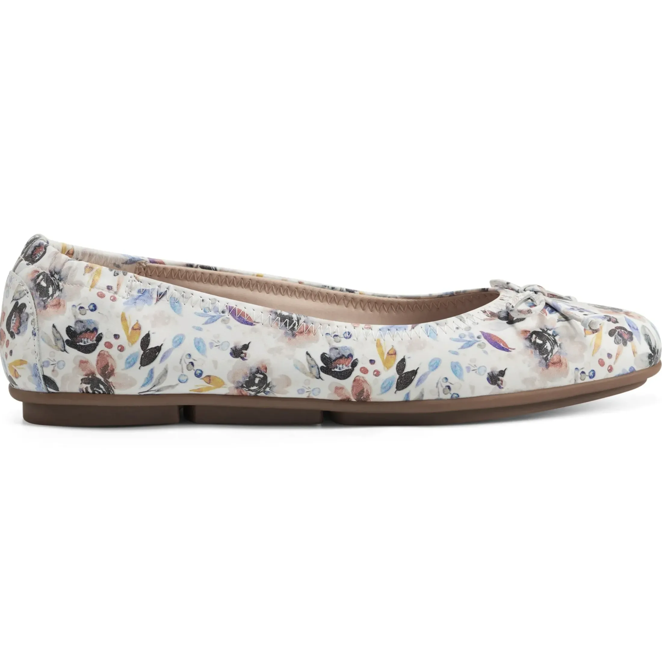 eFlex|eFlex>Easy Spirit Baily Ballet Flats White Multi Floral