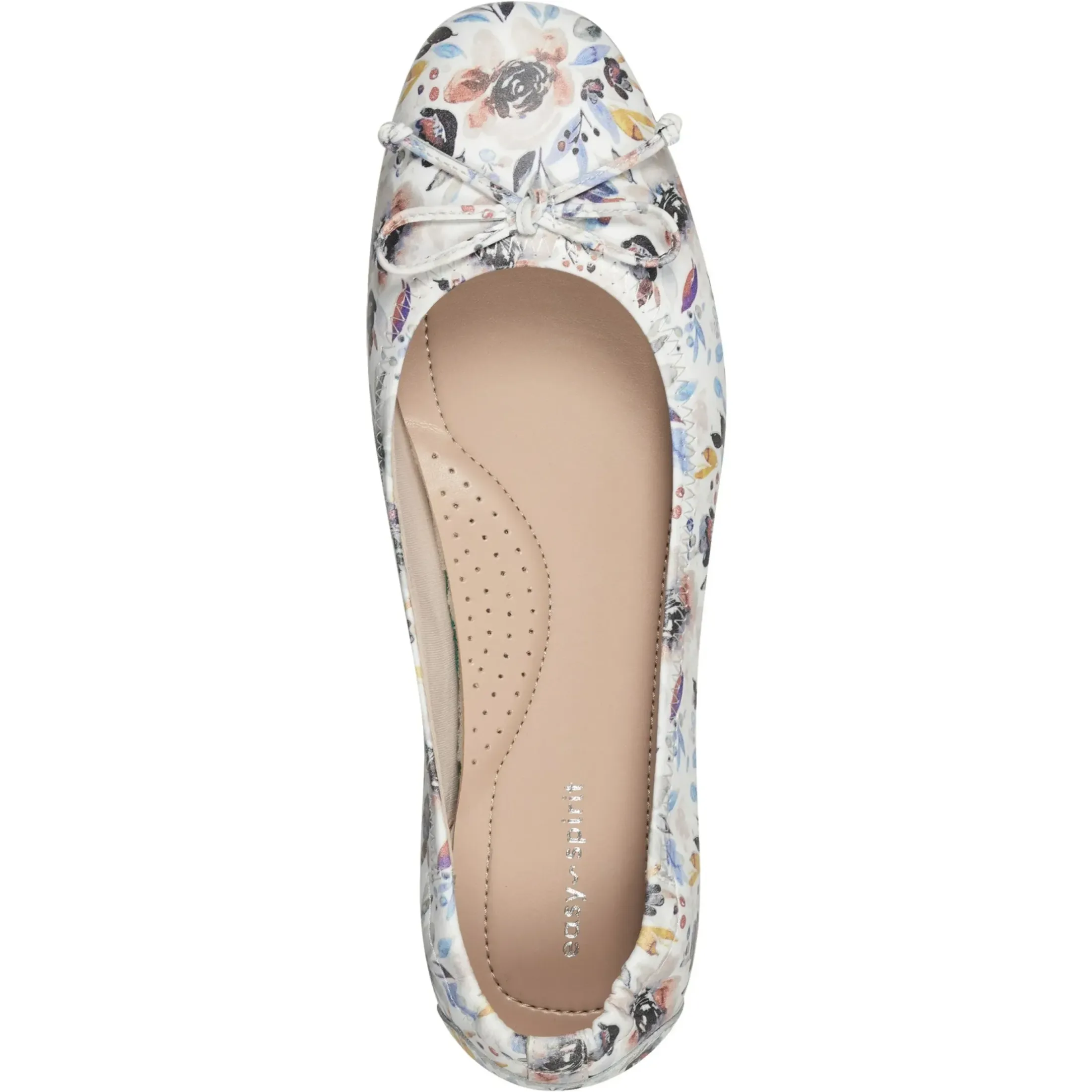 eFlex|eFlex>Easy Spirit Baily Ballet Flats White Multi Floral