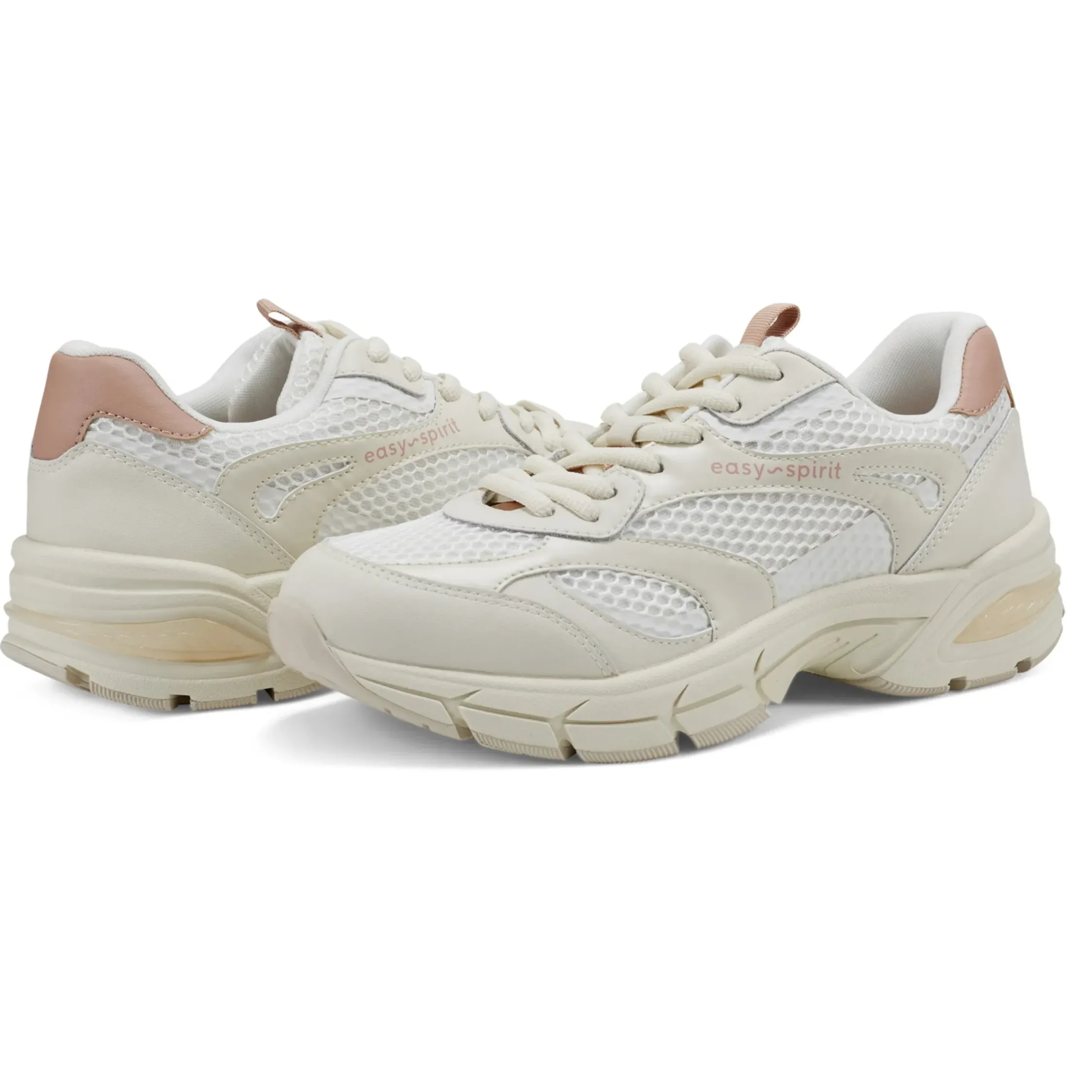 Sneakers|Sneakers>Easy Spirit Barbeau Lace-Up Walking Shoes Natural