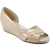eFlex|eFlex>Easy Spirit Bernie Dress Wedges Natural Patent Leather