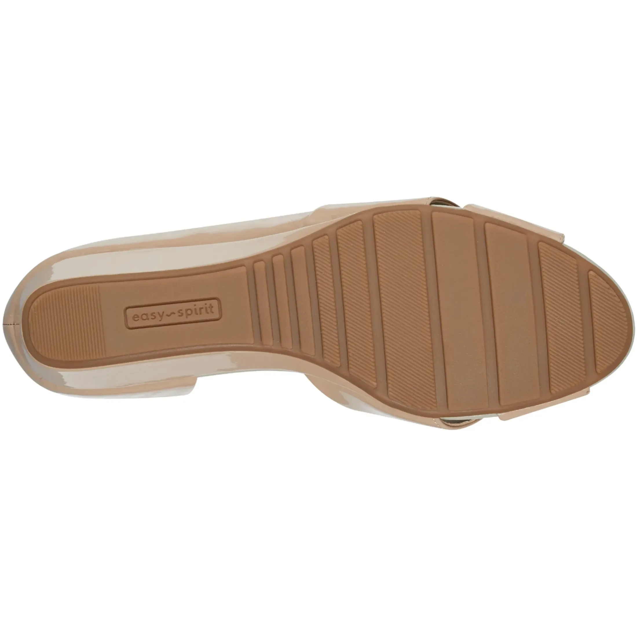 eFlex|eFlex>Easy Spirit Bernie Dress Wedges Natural Patent Leather