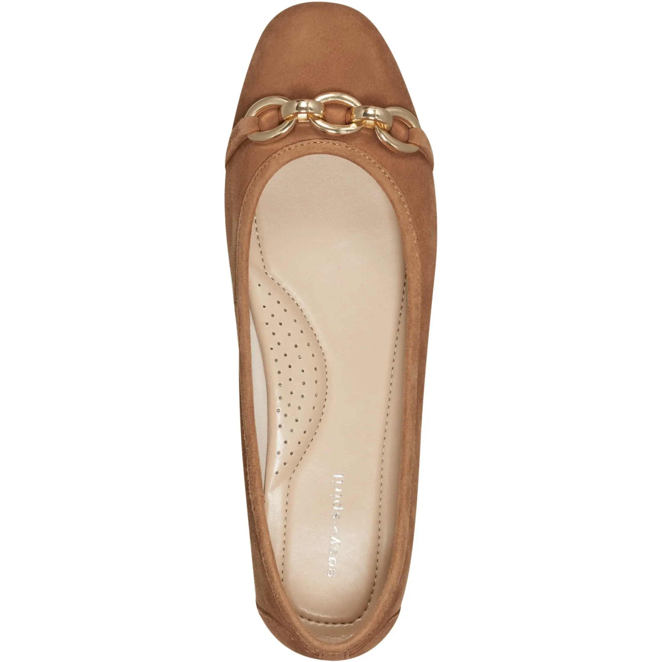eFlex|eFlex>Easy Spirit Brandi Ballet Flats Brown Suede
