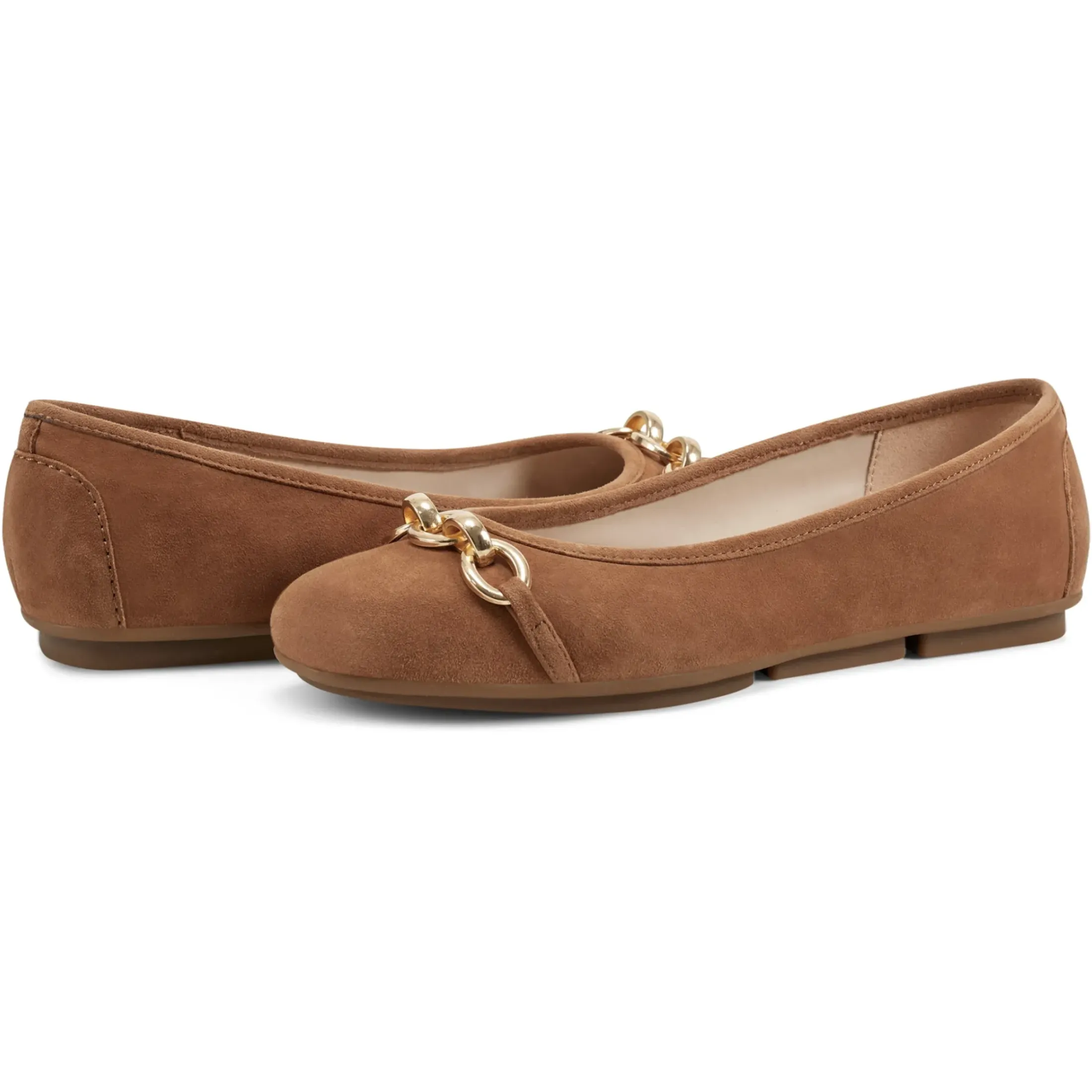 eFlex|eFlex>Easy Spirit Brandi Ballet Flats Brown Suede