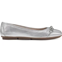 eFlex|eFlex>Easy Spirit Brandi Ballet Flats Silver Leather