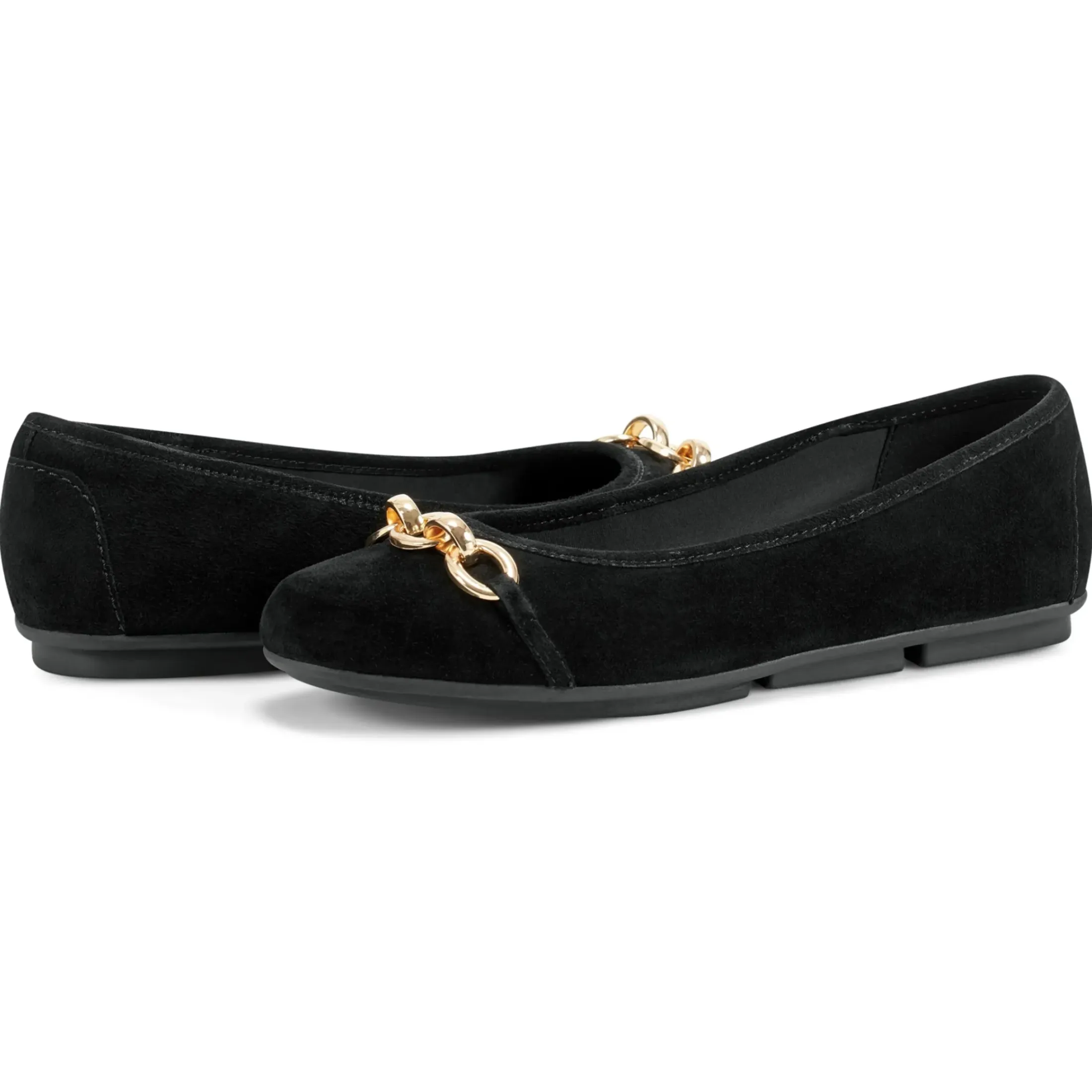 eFlex|eFlex>Easy Spirit Brandi Ballet Flats Black Suede