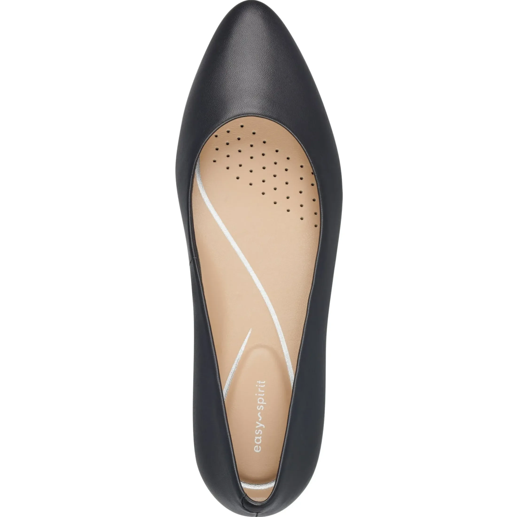 Low Heels|eFlex>Easy Spirit Caldise Leather Low Heel Dress Shoes Black Leather