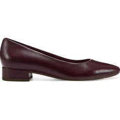 Low Heels|eFlex>Easy Spirit Caldise Leather Low Heel Dress Shoes Dark Red Leather