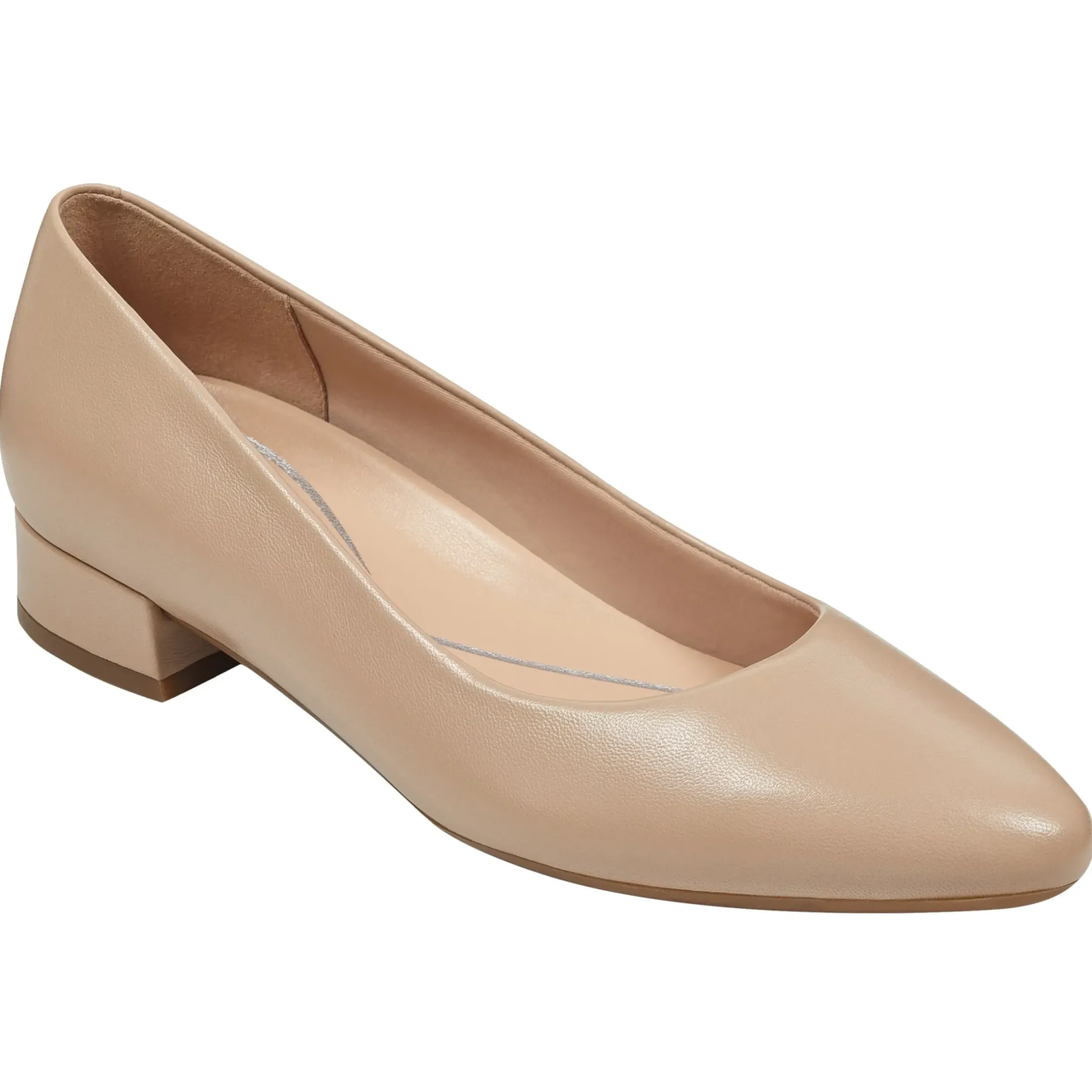 Low Heels|eFlex>Easy Spirit Caldise Leather Low Heel Dress Shoes Lite Latte Leather