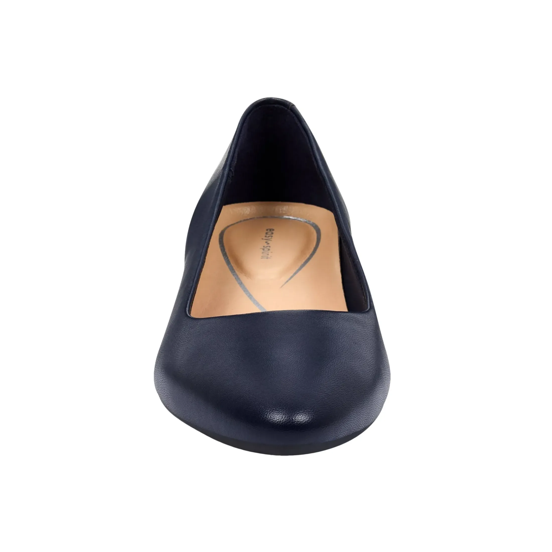 Low Heels|eFlex>Easy Spirit Caldise Leather Low Heel Dress Shoes Navy Leather