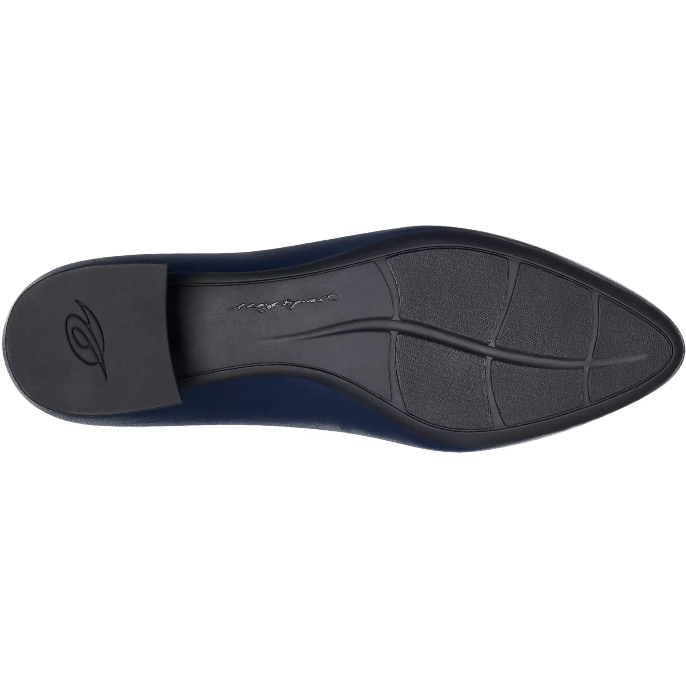 Low Heels|eFlex>Easy Spirit Caldise Leather Low Heel Dress Shoes Navy Leather