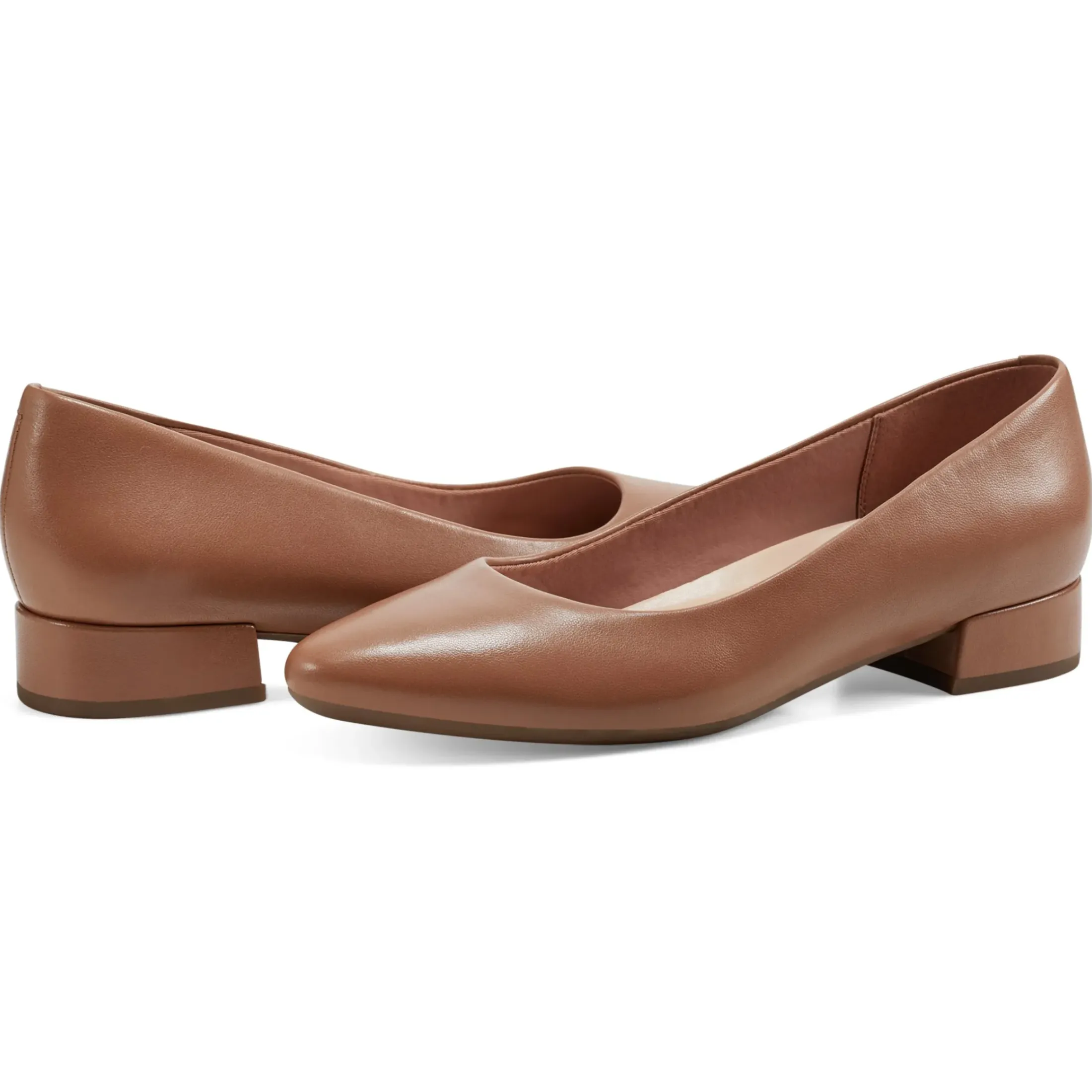 Low Heels|eFlex>Easy Spirit Caldise Low Heel Dress Shoes Brown Leather