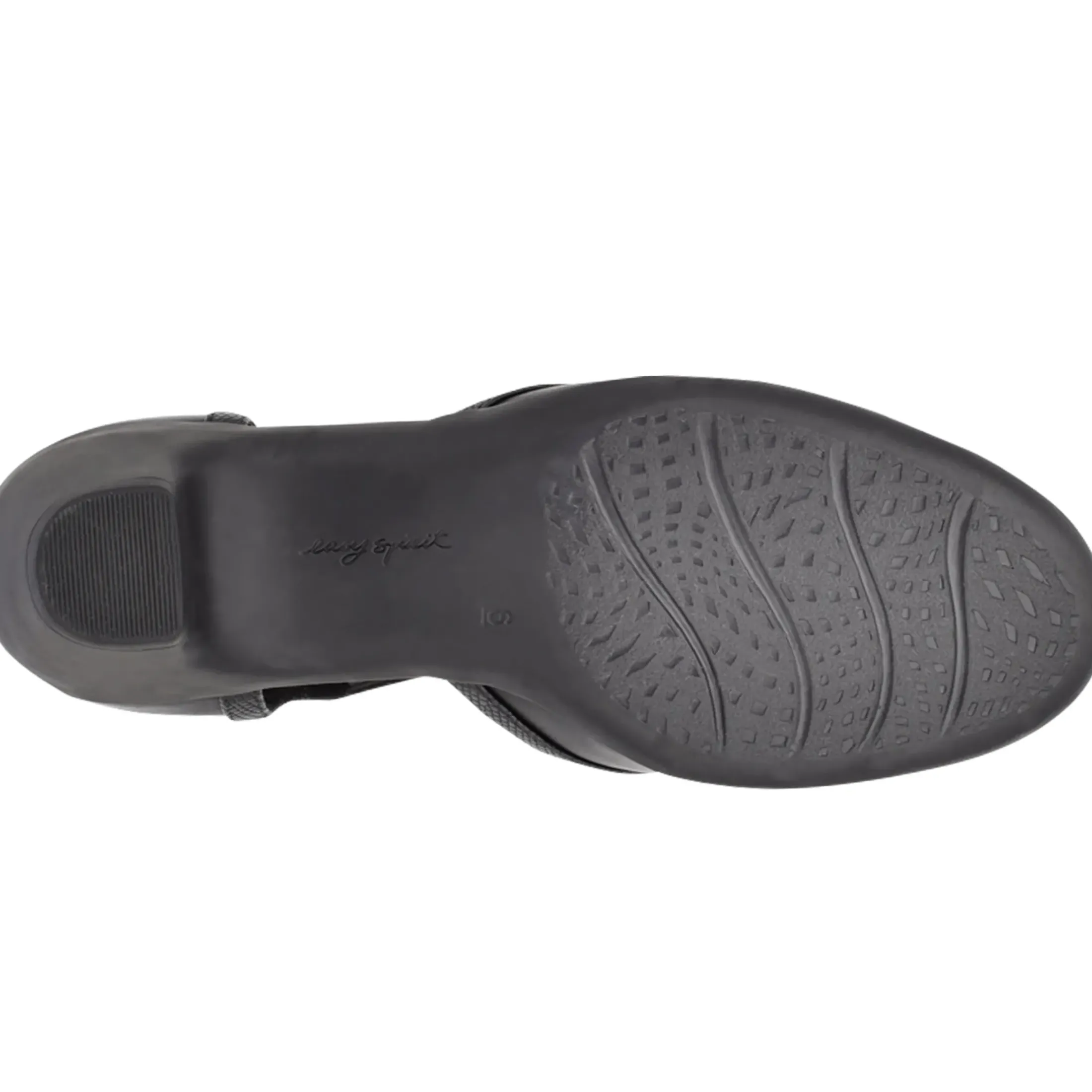 Mid Heels|Pumps>Easy Spirit Cara T-Strap Heels Black Leather