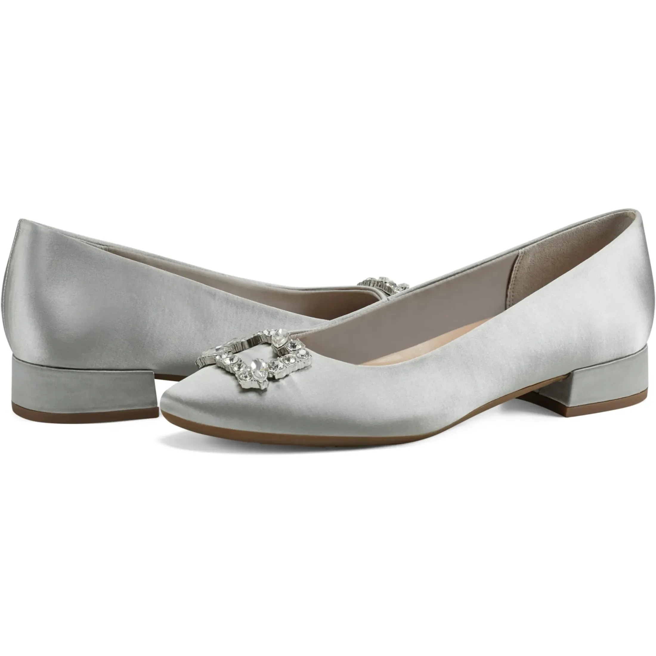 Low Heels|eFlex>Easy Spirit Carisma Dress Pumps Silver Satin