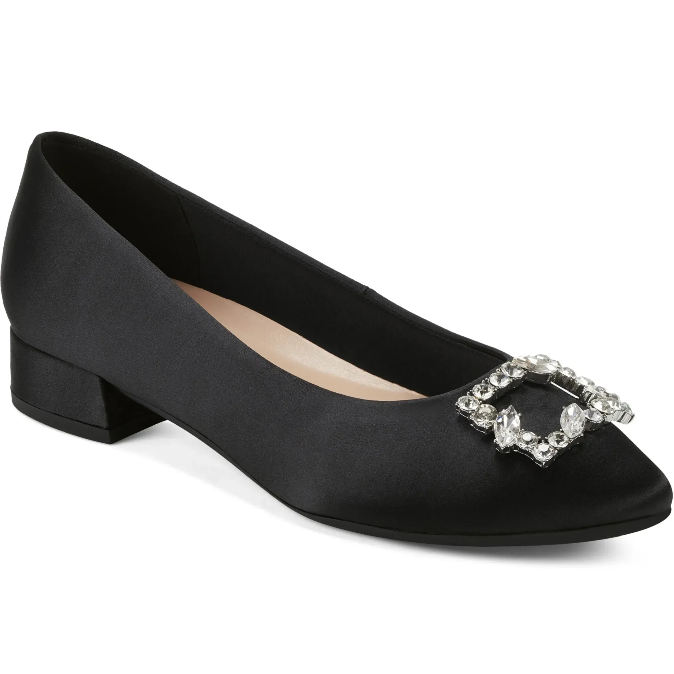 Low Heels|eFlex>Easy Spirit Carisma Dress Pumps Black Satin