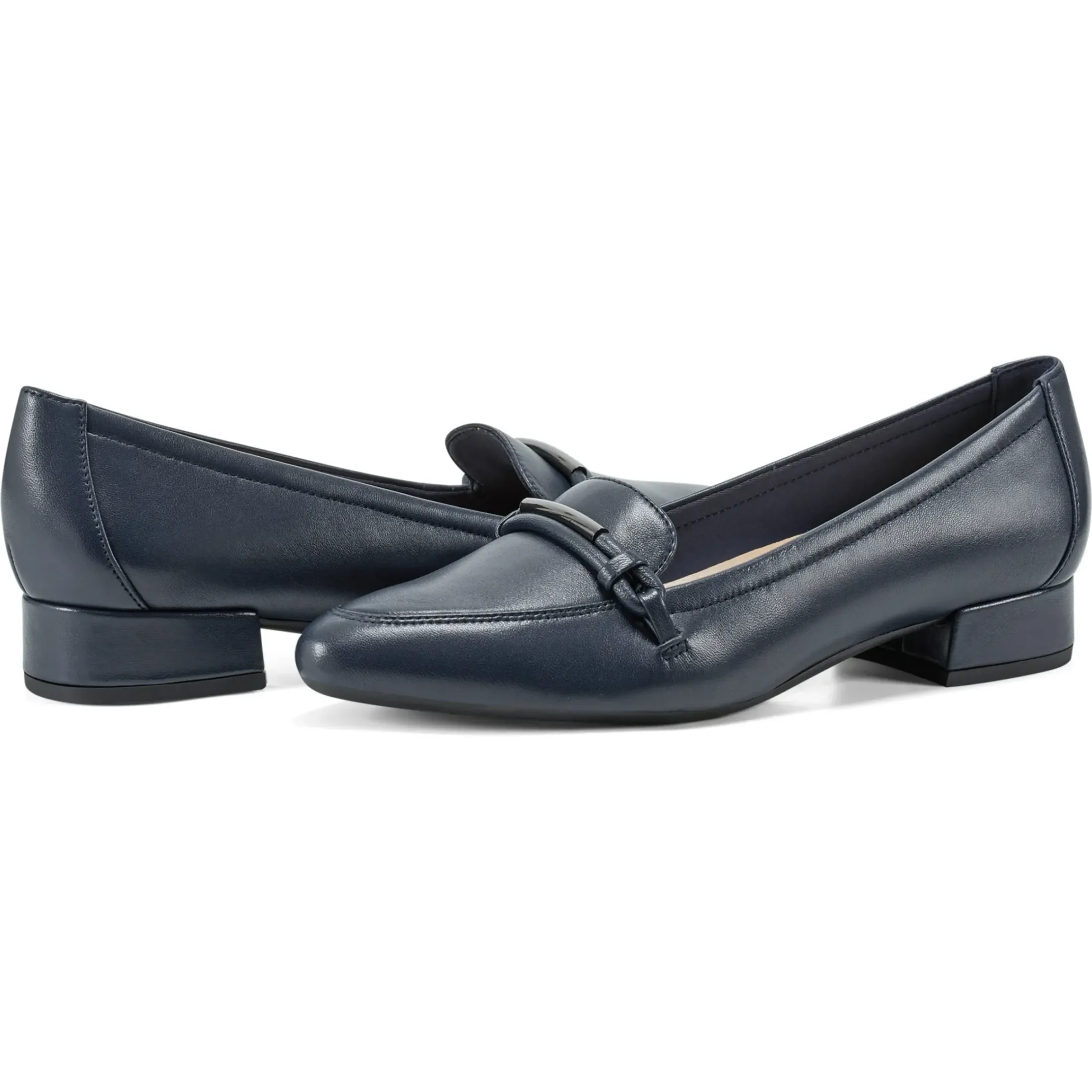 Low Heels|eFlex>Easy Spirit Carlina Dress Pumps Navy Leather