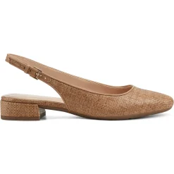 Low Heels|eFlex>Easy Spirit Cassius Slingback Pumps Brown Raffia