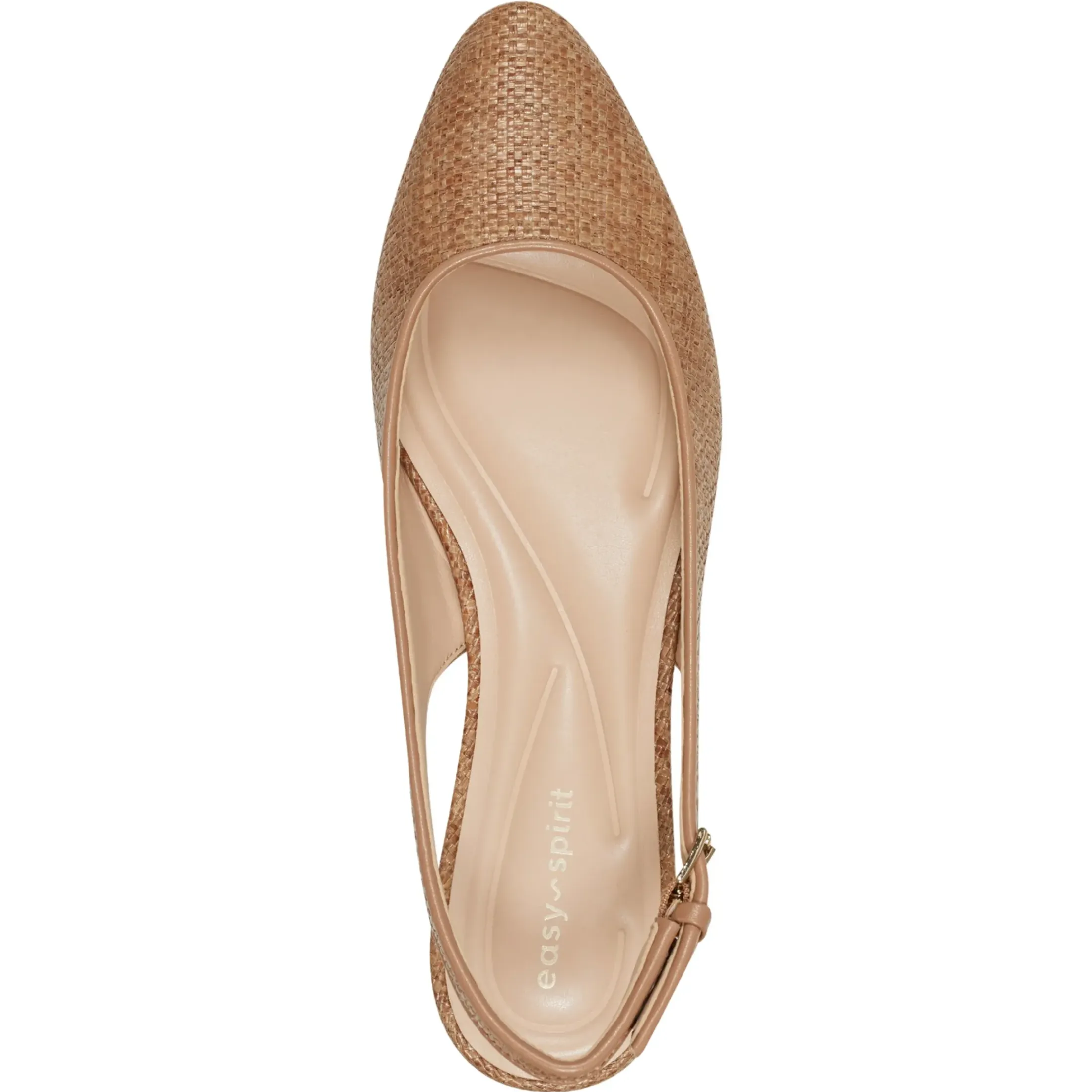 Low Heels|eFlex>Easy Spirit Cassius Slingback Pumps Brown Raffia