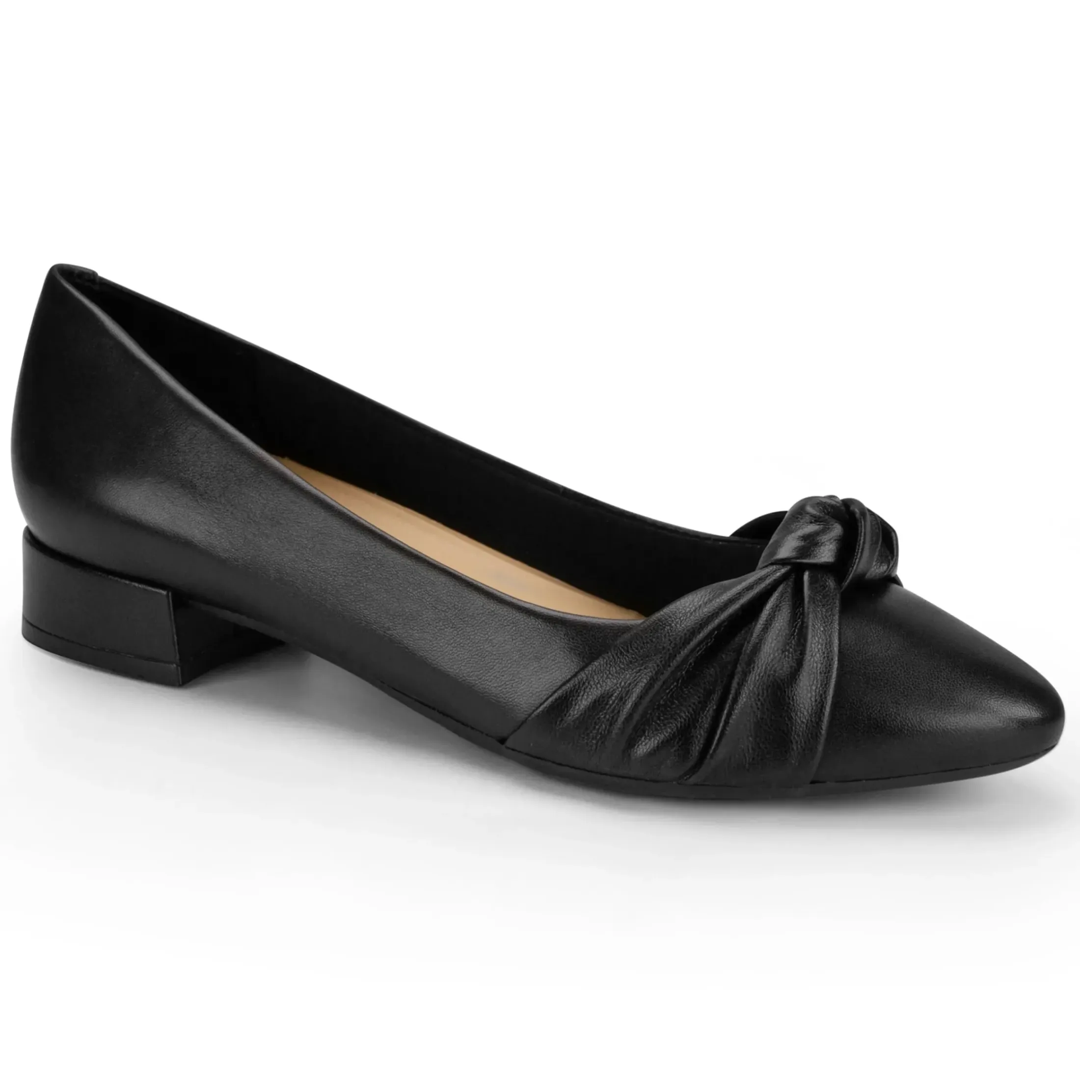 Low Heels|eFlex>Easy Spirit Caster Dress Shoes Black Leather