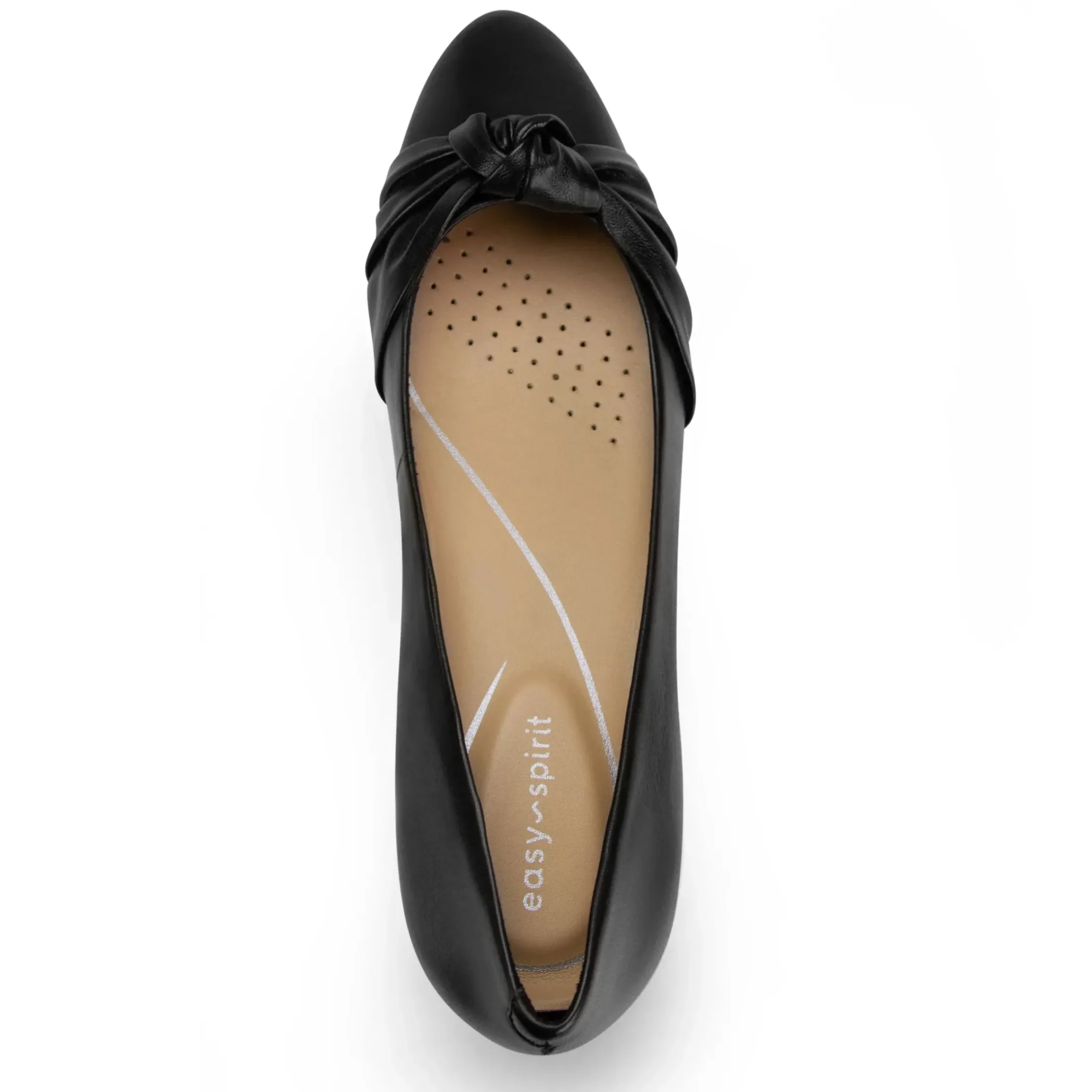 Low Heels|eFlex>Easy Spirit Caster Dress Shoes Black Leather