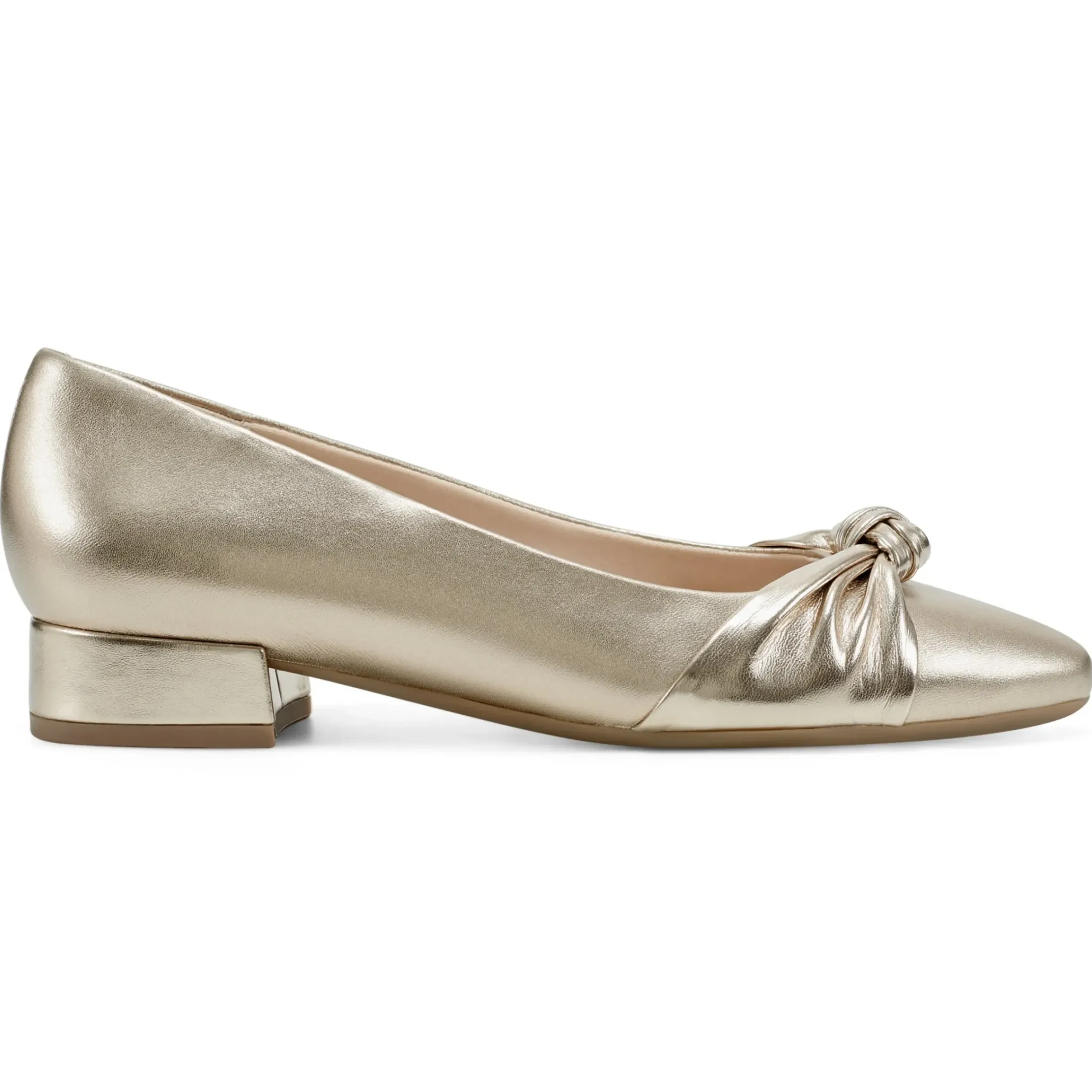 Low Heels|eFlex>Easy Spirit Caster Dress Shoes Gold Leather
