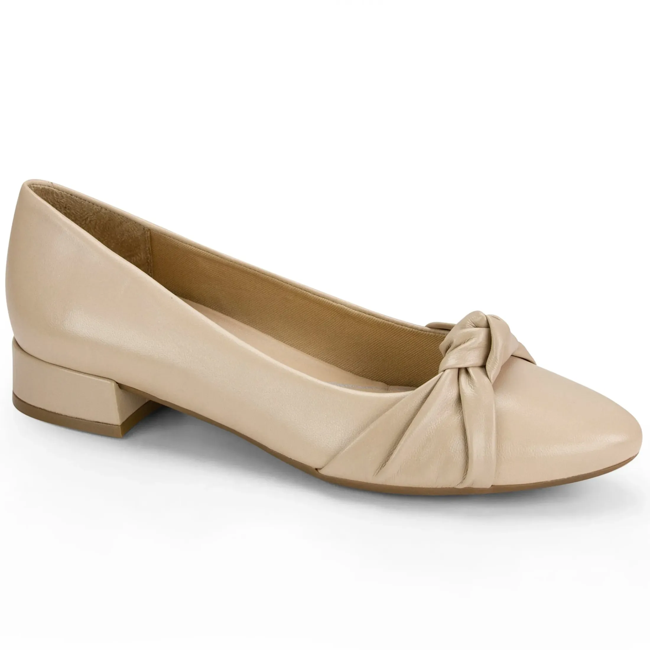 Low Heels|eFlex>Easy Spirit Caster Dress Shoes Light Natural Leather
