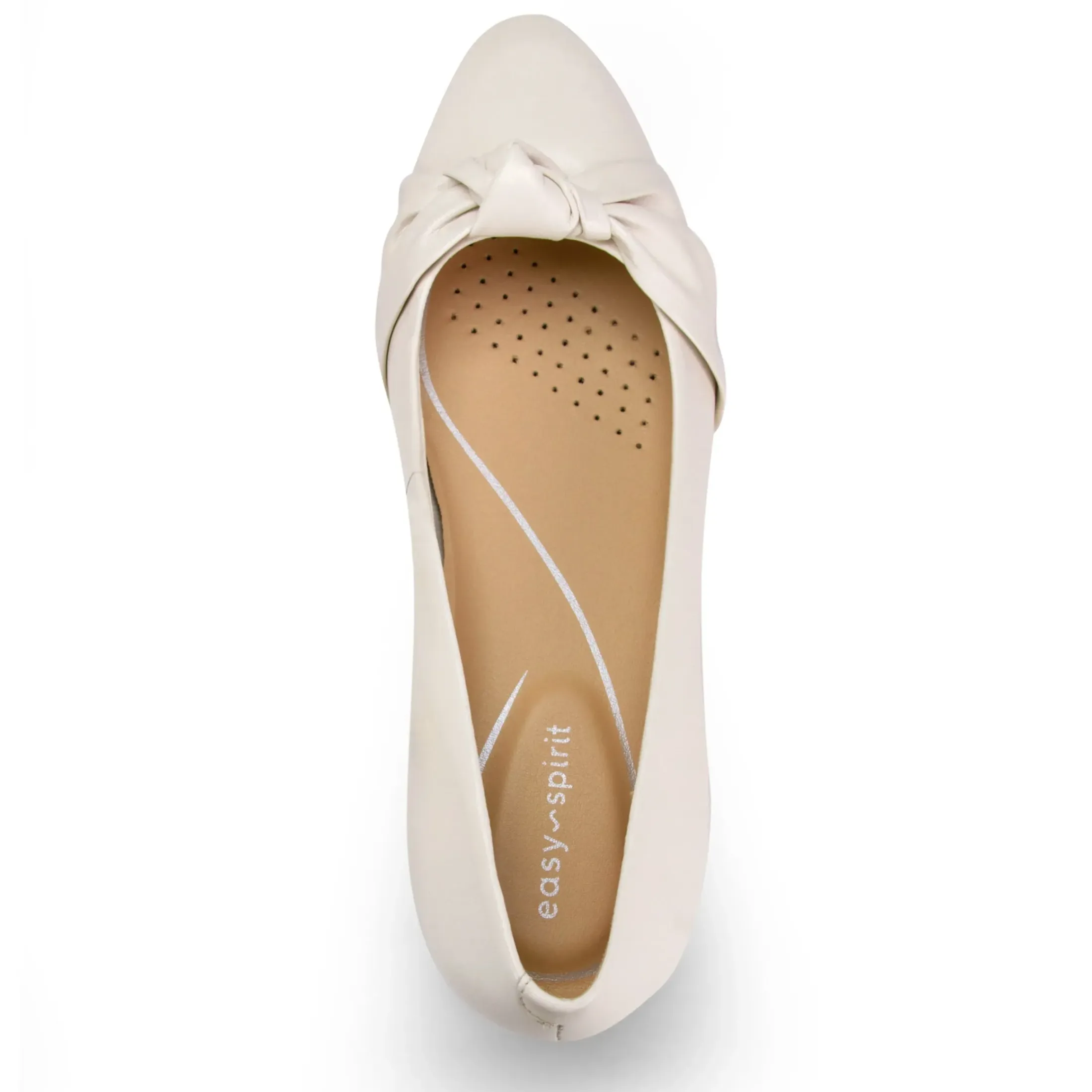 Low Heels|eFlex>Easy Spirit Caster Dress Shoes Chic Cream Leather