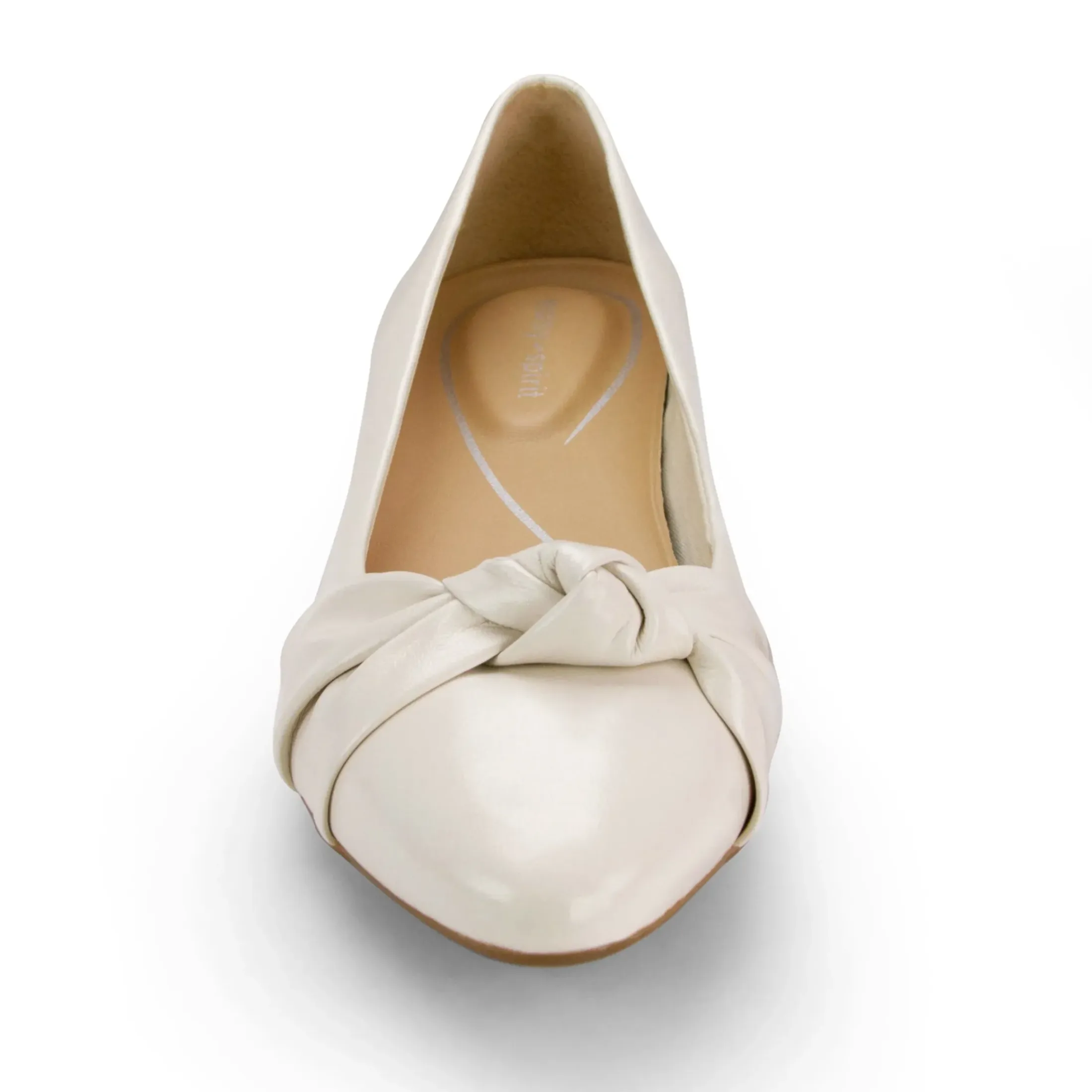 Low Heels|eFlex>Easy Spirit Caster Dress Shoes Chic Cream Leather