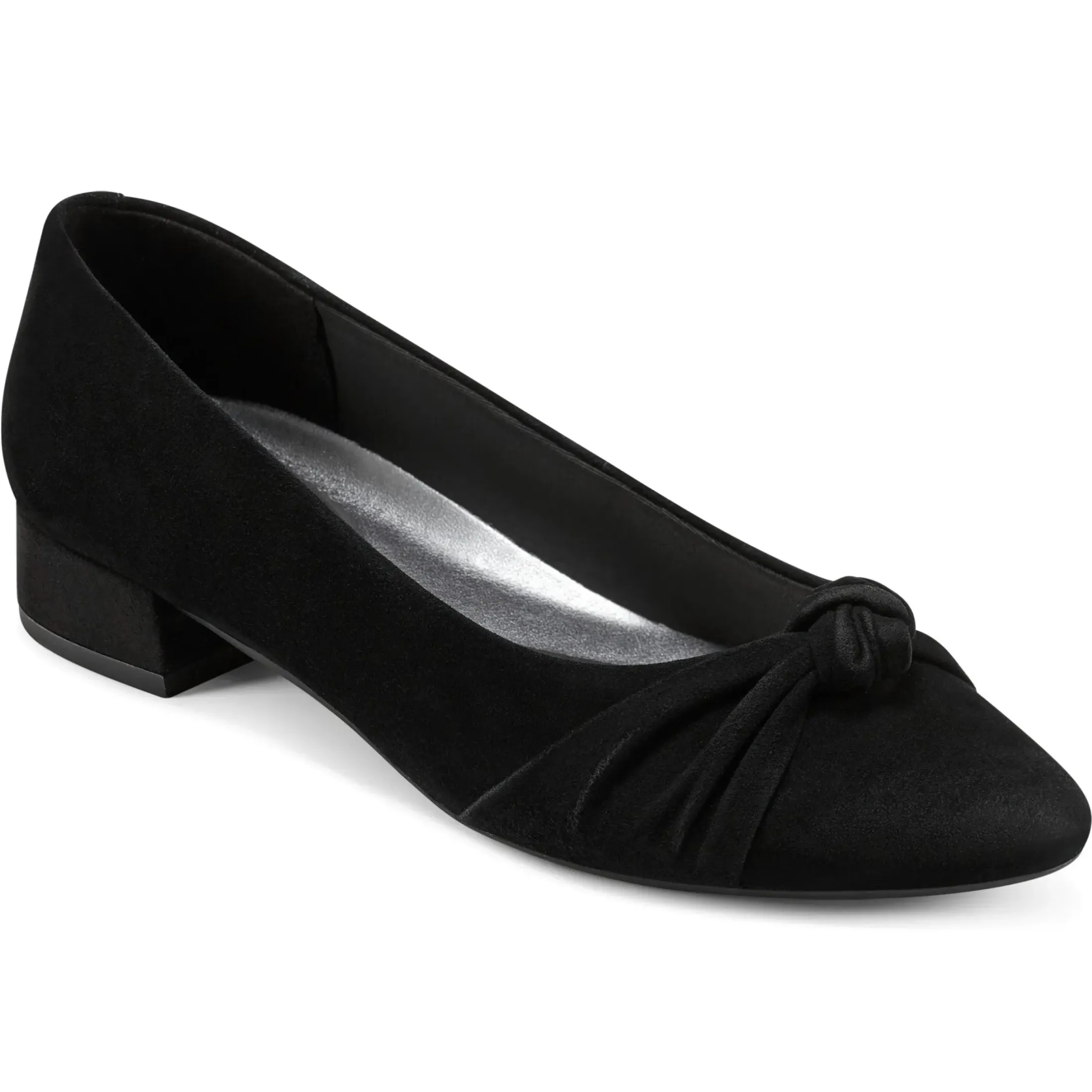 Low Heels|eFlex>Easy Spirit Caster Dress Shoes Black Suede