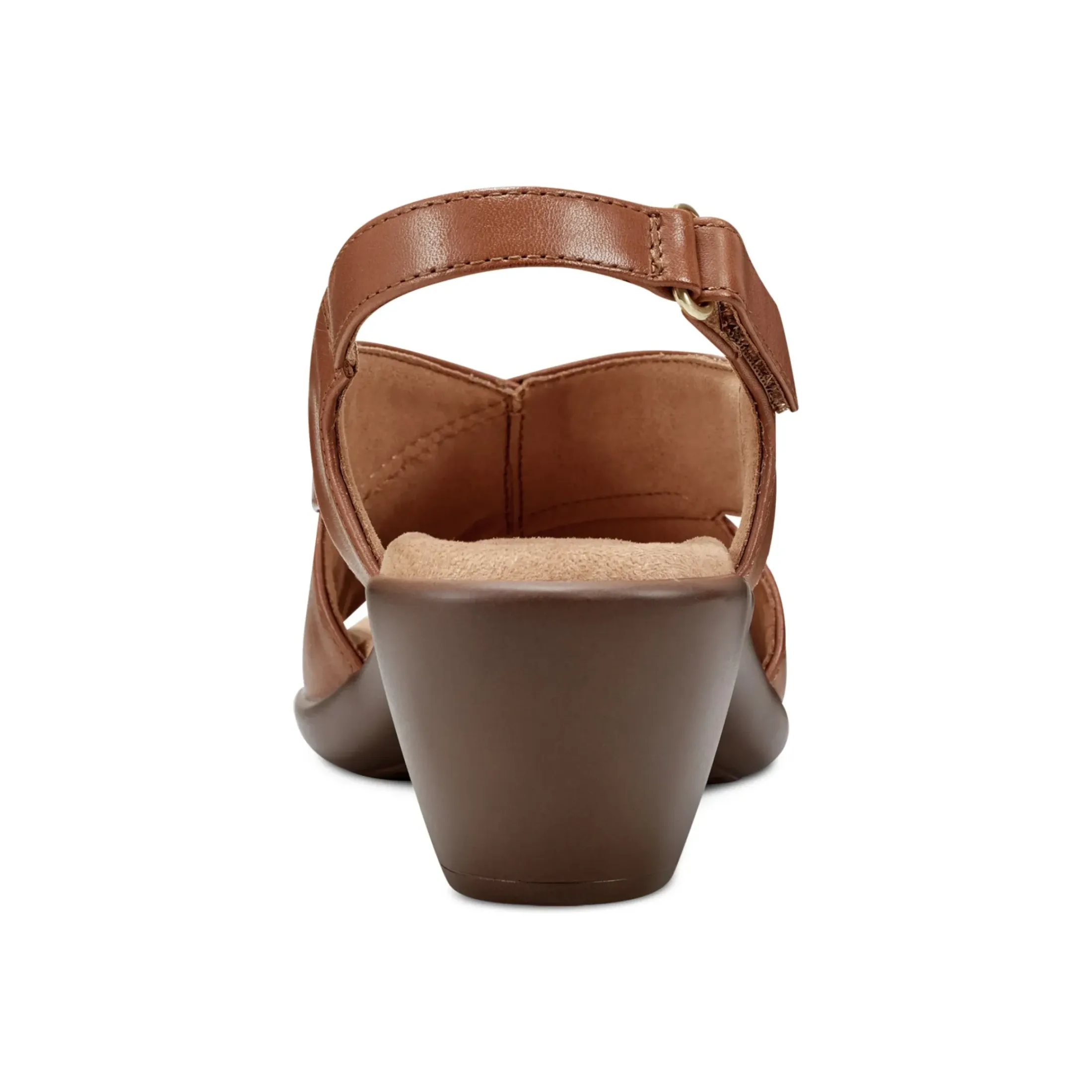 Dress|Sandals>Easy Spirit Chantal Casual Heeled Sandals Brown Leather