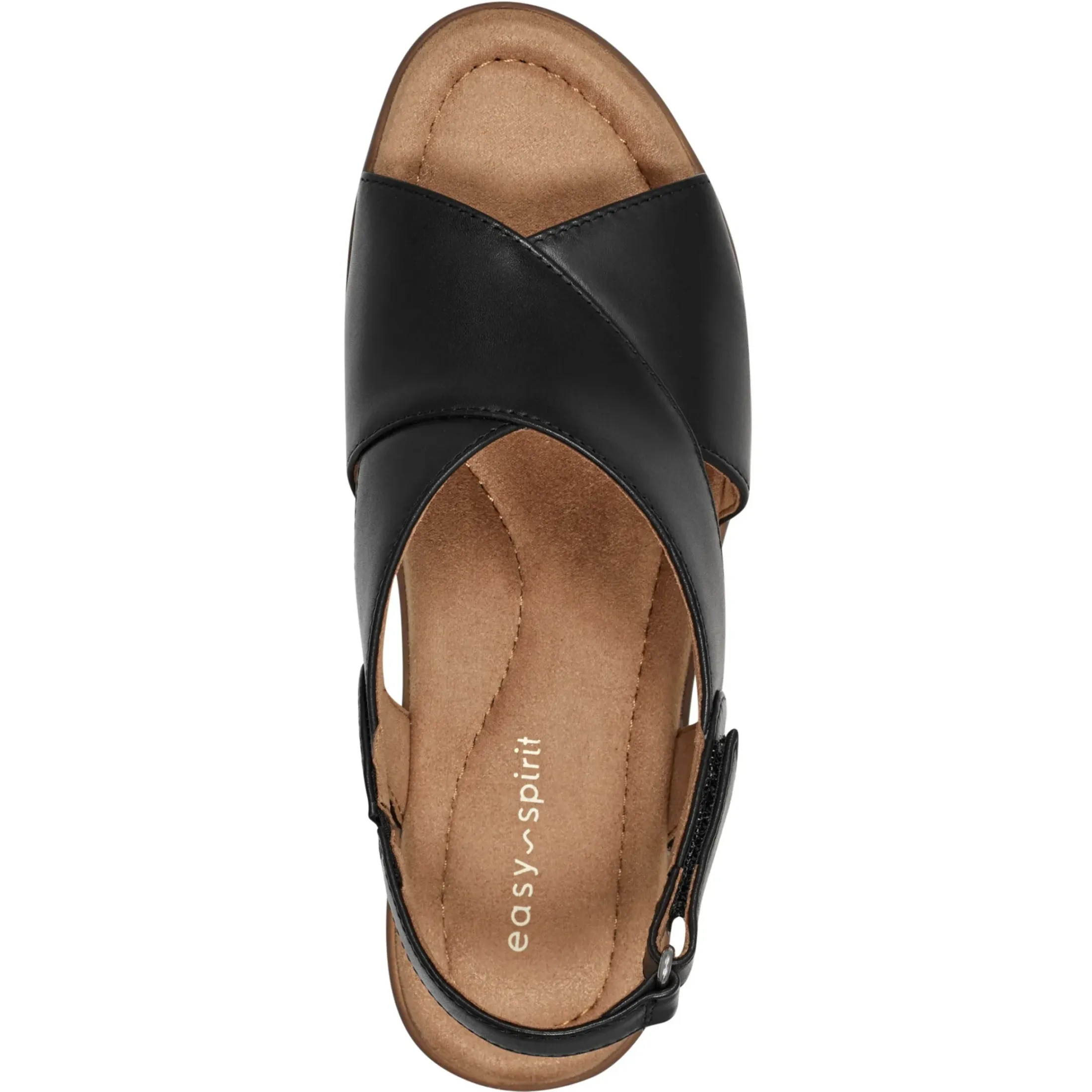 Dress|Sandals>Easy Spirit Chantal Casual Heeled Sandals Black Leather