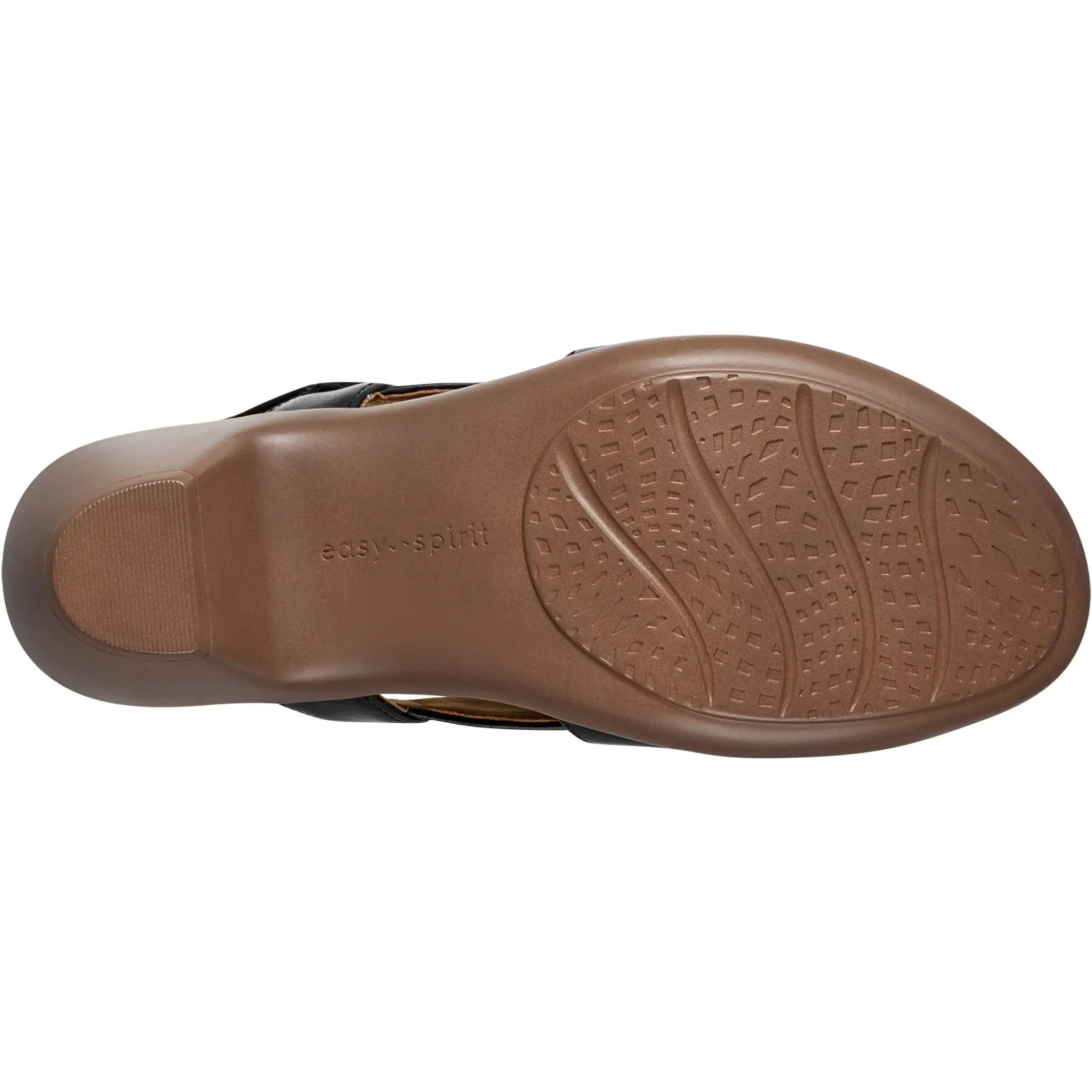Dress|Sandals>Easy Spirit Chantal Casual Heeled Sandals Black Leather