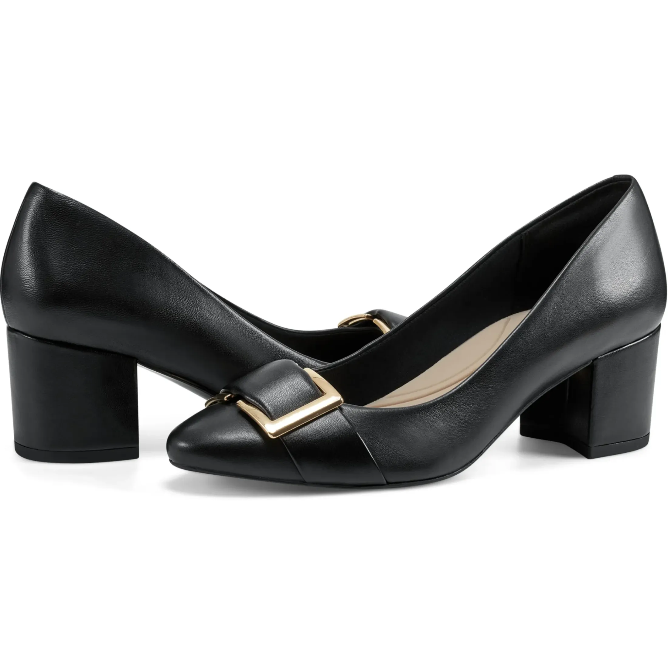 eFlex|eFlex>Easy Spirit Cheryl Dress Pumps Black Leather